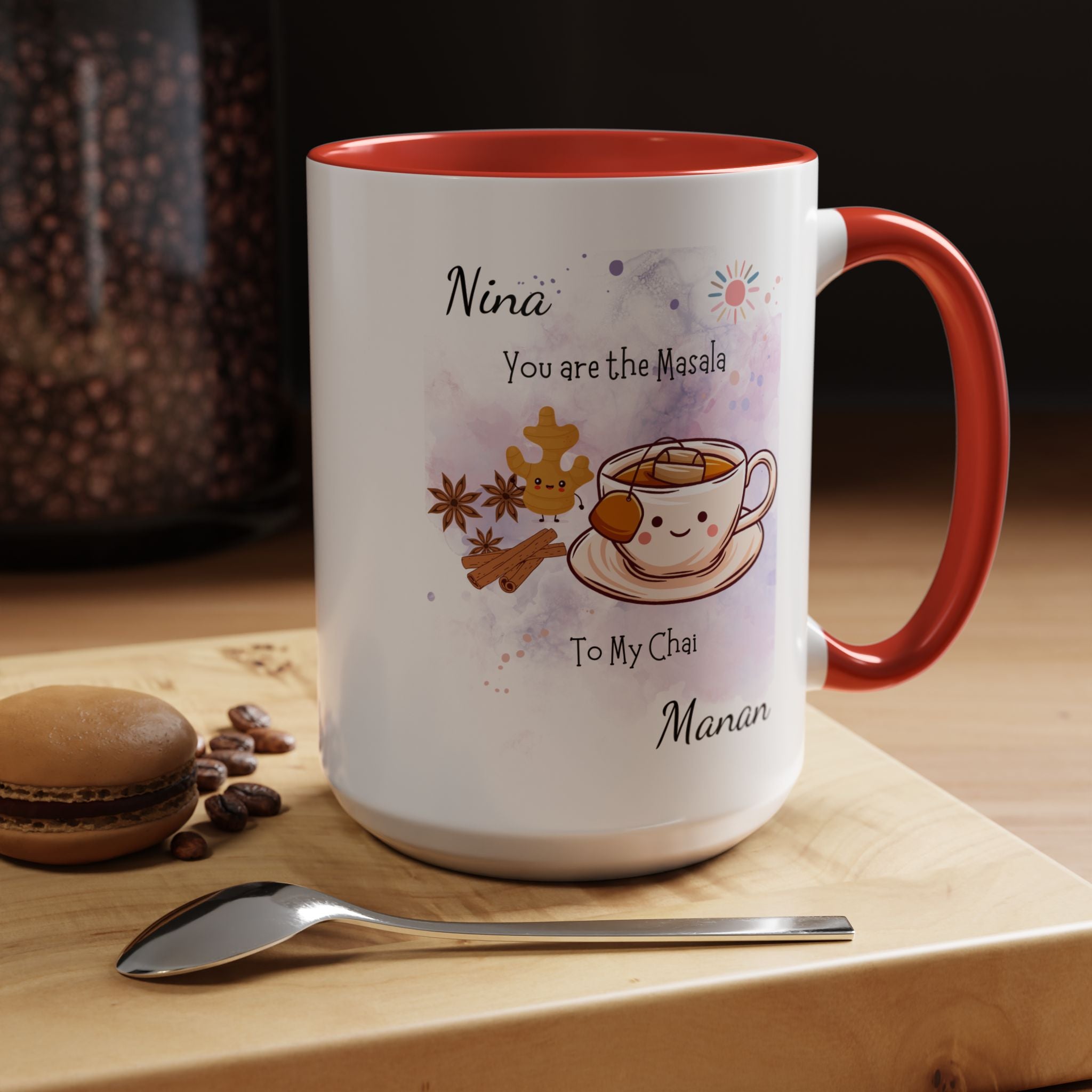 Funny Coffee Mug, Personalized Mug, You Are The Masala To My Chai Accent Cup 11/15oz, Anniversary Wedding, Valentines, Romantic Gift Him her