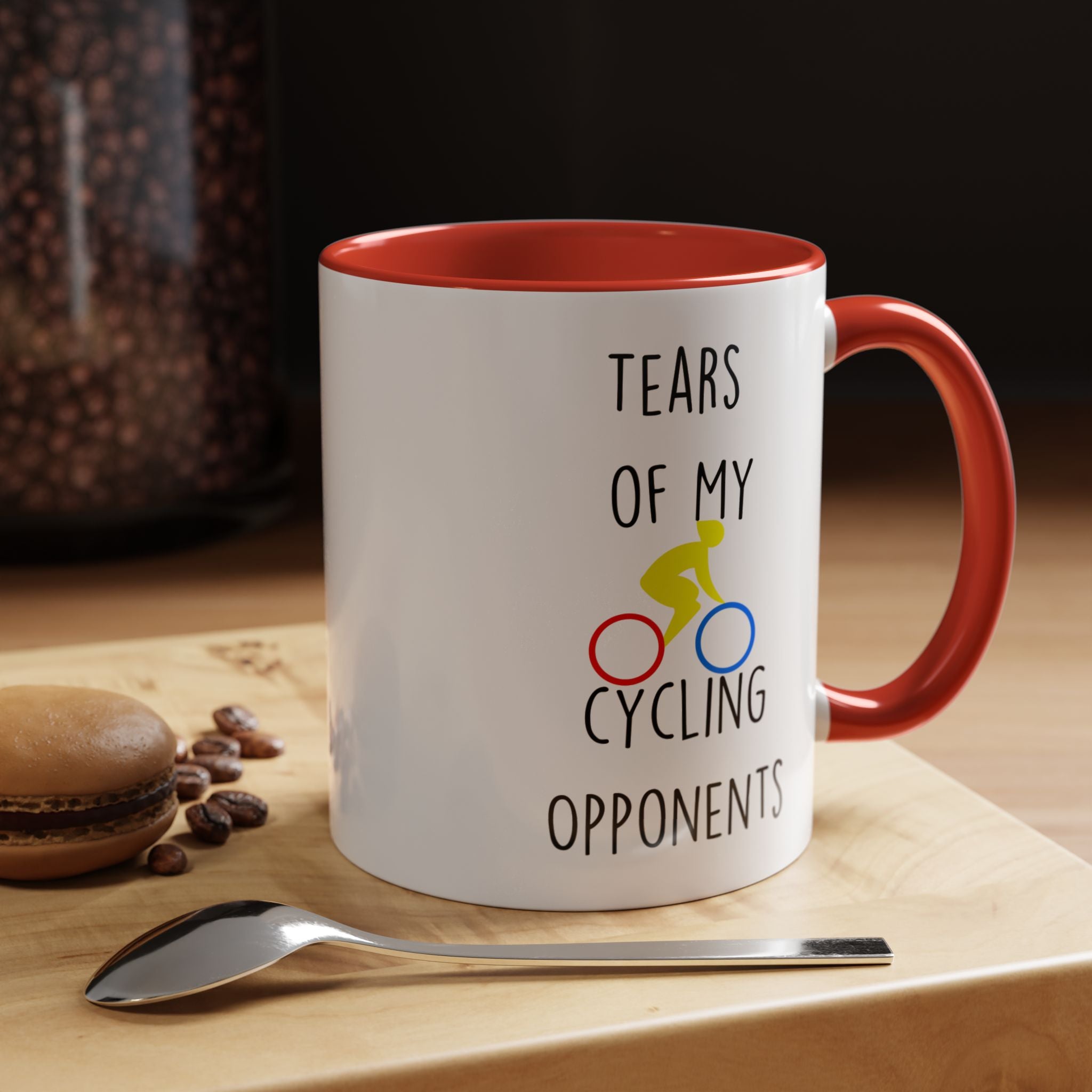 Funny Coffee Mug, Personalized Mug, Tears Of My Cycling Opponents, Accent Cup (11, 15oz), Sarcastic Mug,  Tea Coffee Cup, Gift Under 20