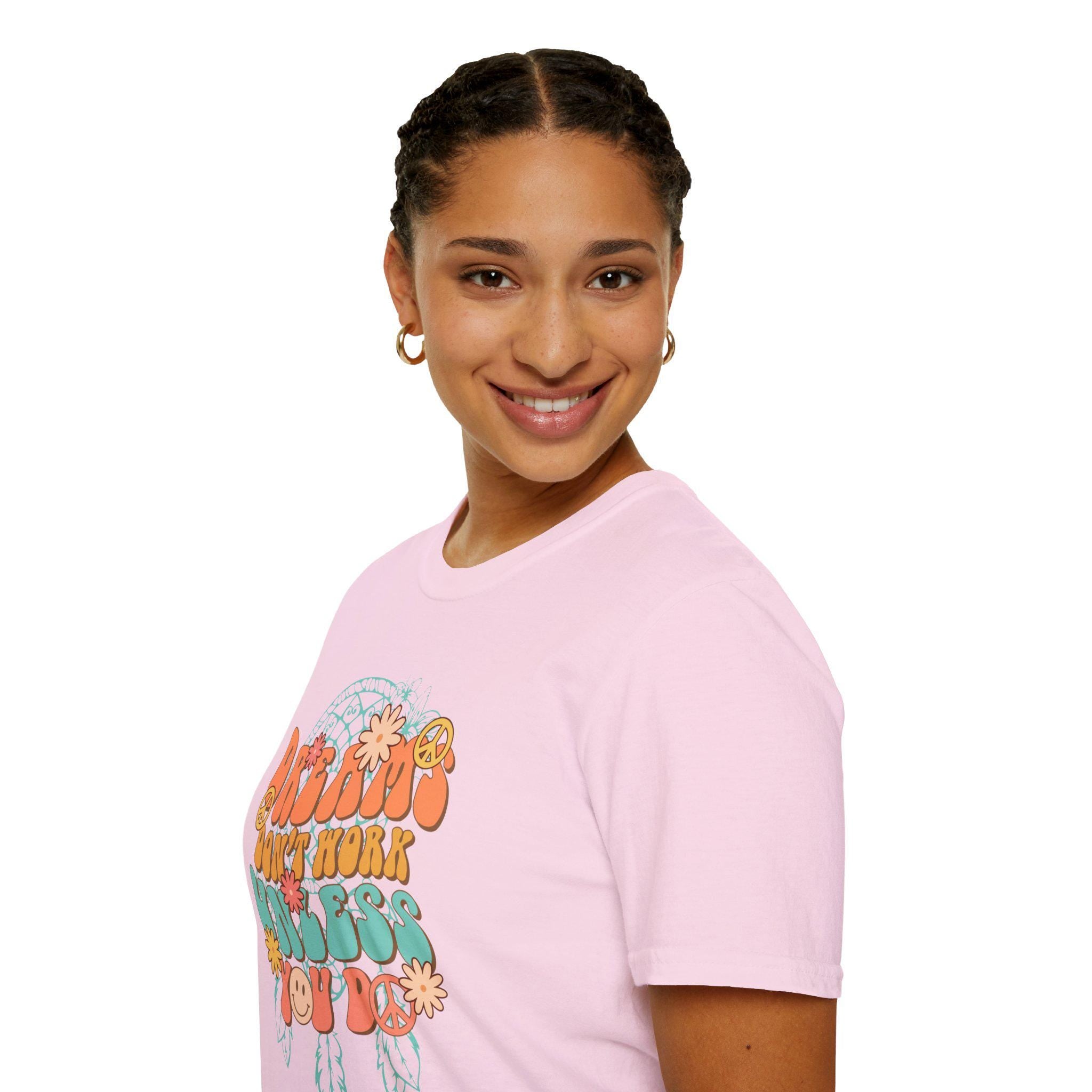 Motivational tee Dreams Don't Work Unless You Do tshirt, Positive vibes T-shirt, Inspirational tee, Encouragement shirt