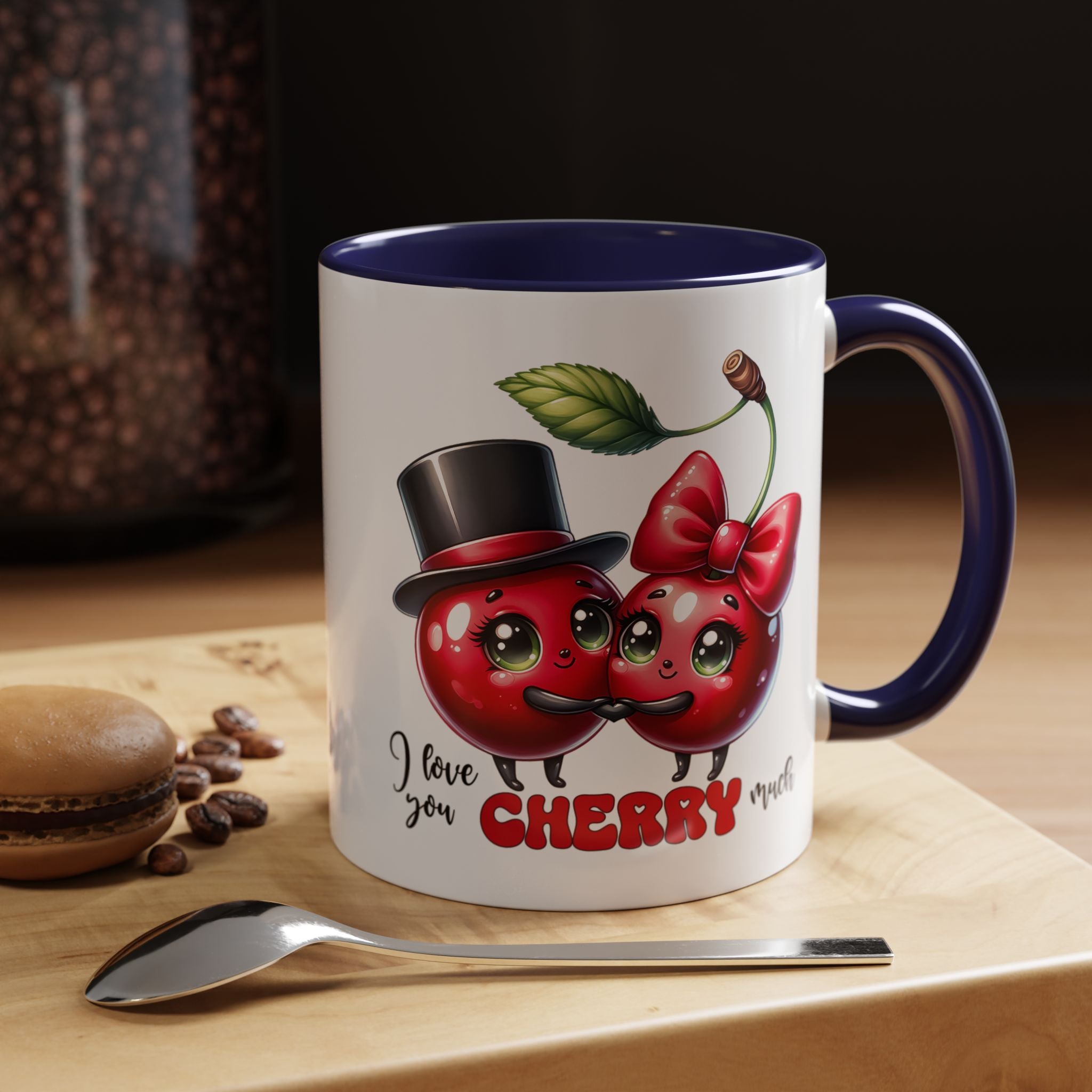 Personalized Cherry Couple Mug - I Love You Cherry Much