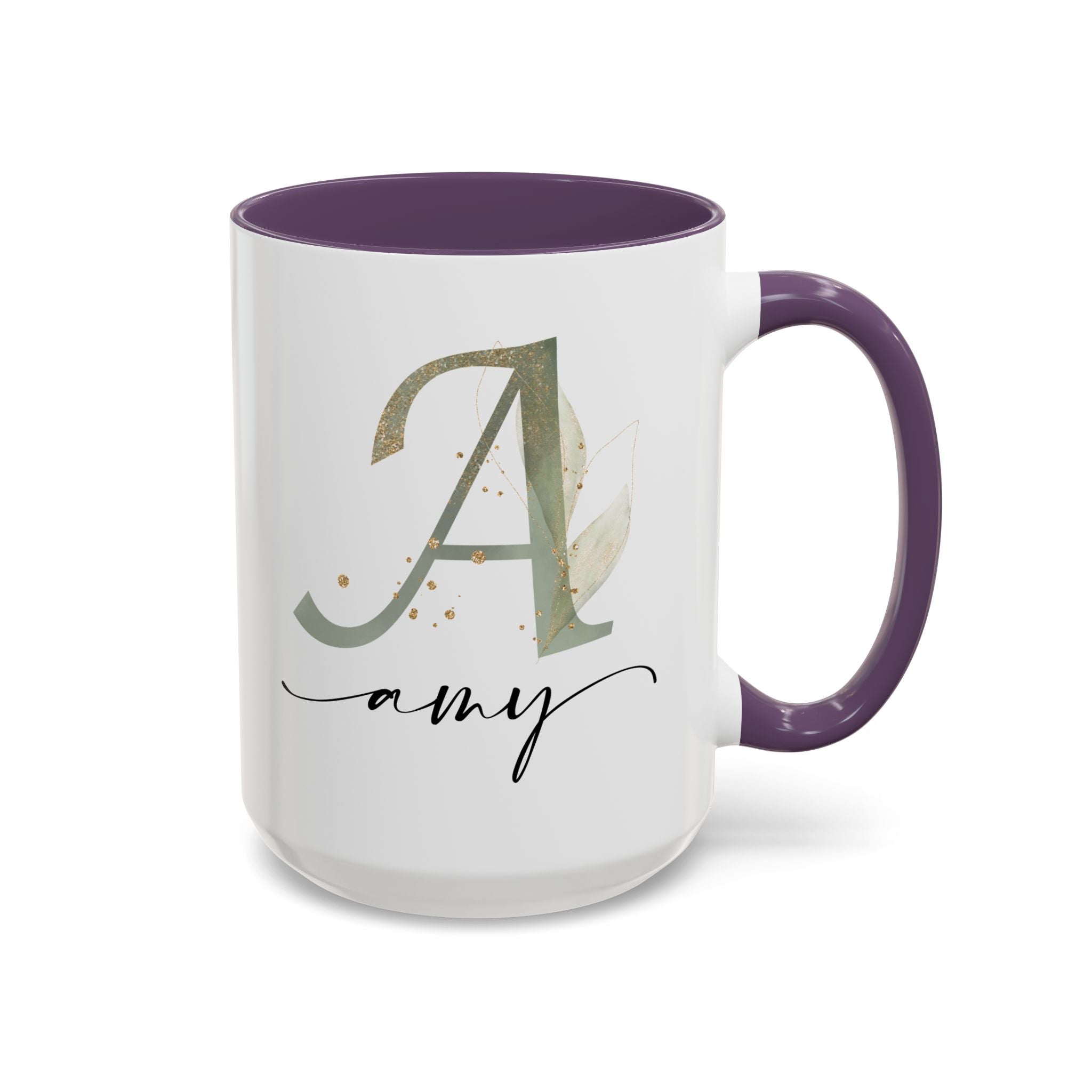 Personalized Floral Initial Coffee Mug for her, Custom Name Mug, Wedding Favor, Unique Home Décor Coffee Cup, Girlfriend Gift, Monogram Mug