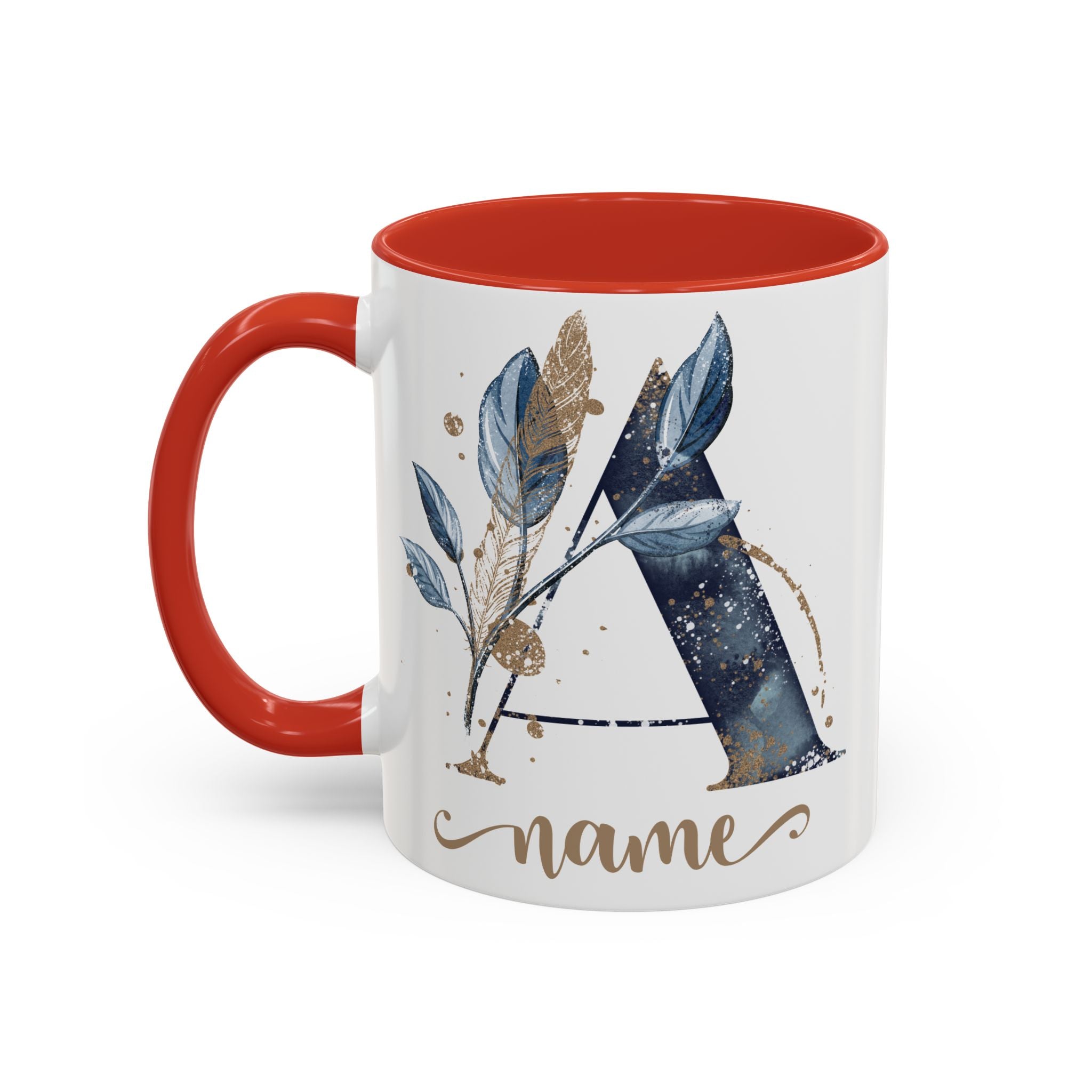 Personalized Floral Initial Coffee Mug for her, Custom Name Mug, Wedding Favor, Unique Home Décor Coffee Cup, Girlfriend Gift, Monogram Mug