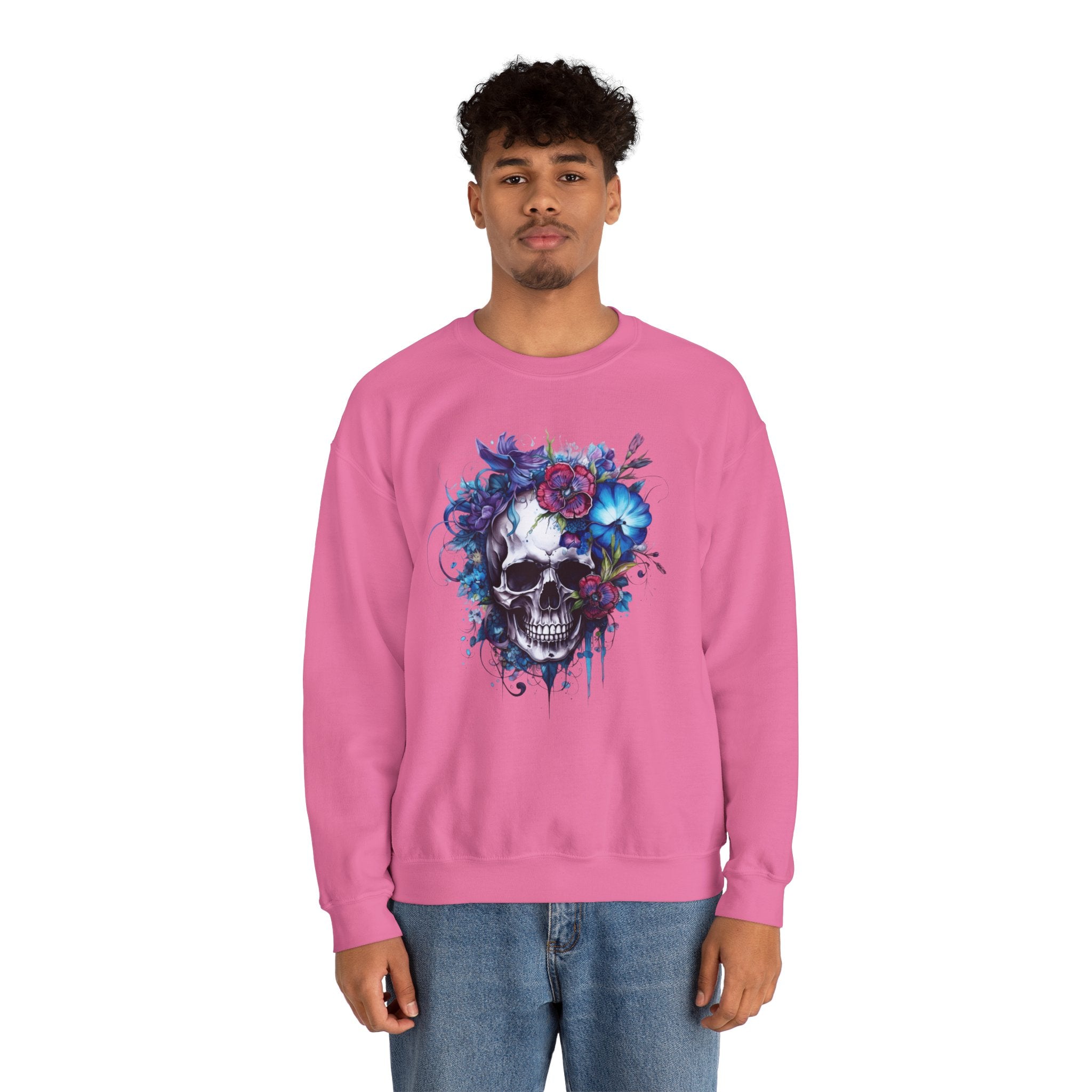 Skull Bloom, Halloween Themed Sweatshirt