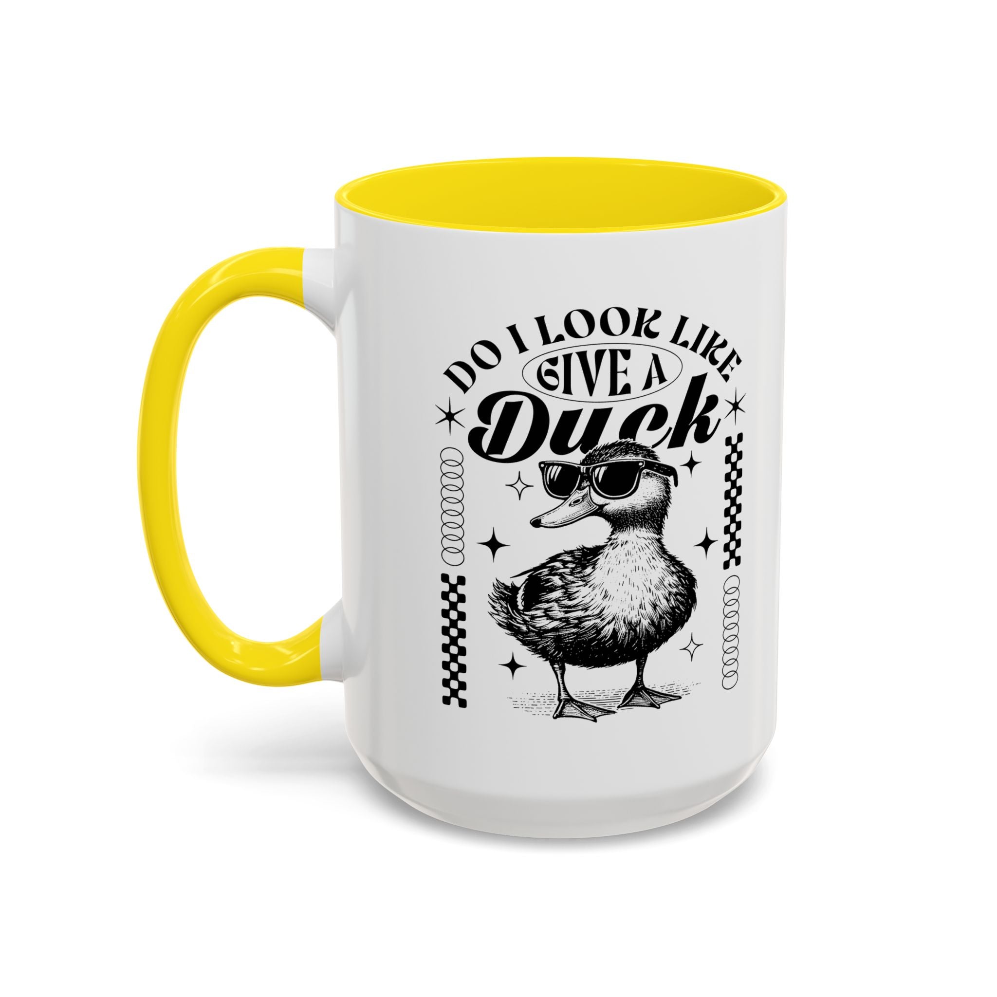 Funny Coffee Mug, Personalized Mug, Cute Do I Look Like I Give A Duck, Accent Cup (11, 15oz), Gift Under 20, White Elephant Animal Lover Cup