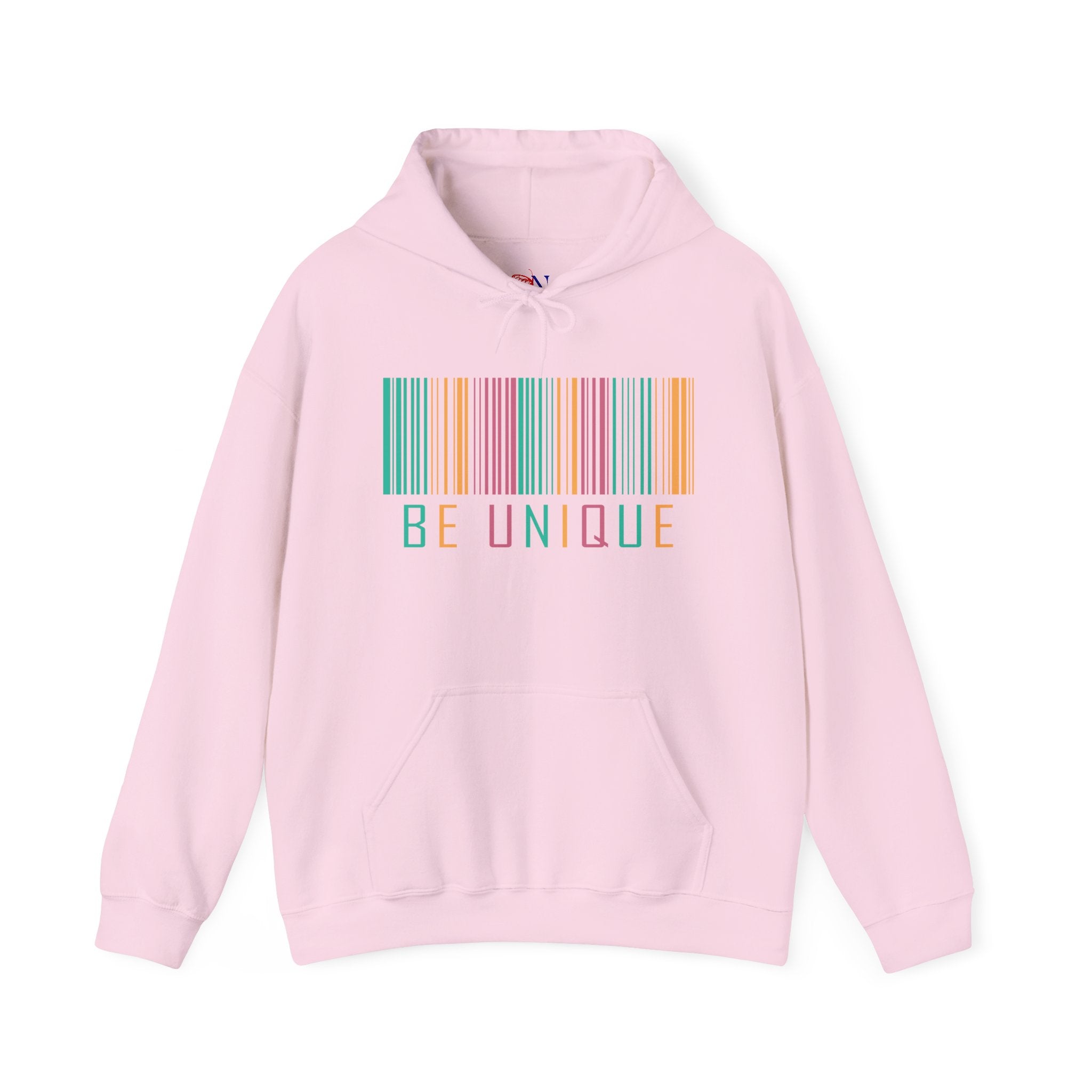 Be Unique Color Barcode Hoodie – Inspirational Pastel Graphic Sweatshirt
