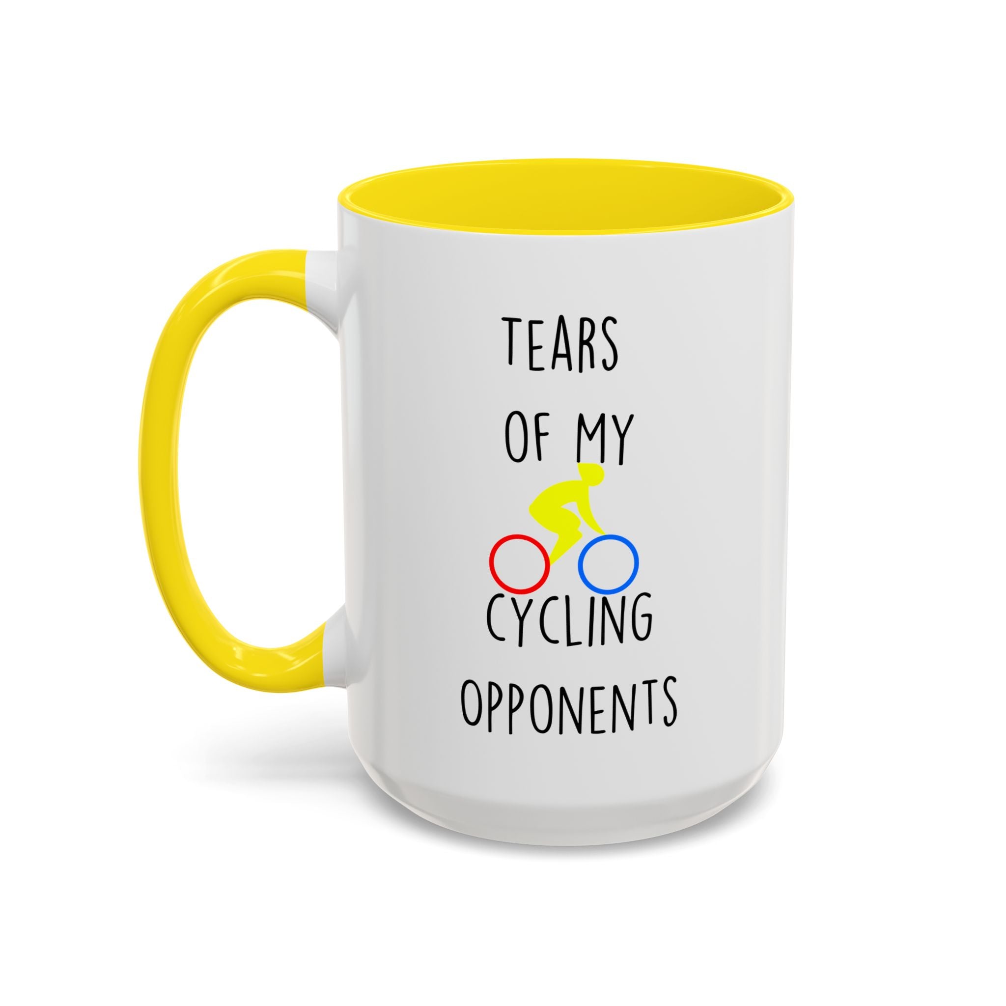 Funny Coffee Mug, Personalized Mug, Tears Of My Cycling Opponents, Accent Cup (11, 15oz), Sarcastic Mug,  Tea Coffee Cup, Gift Under 20