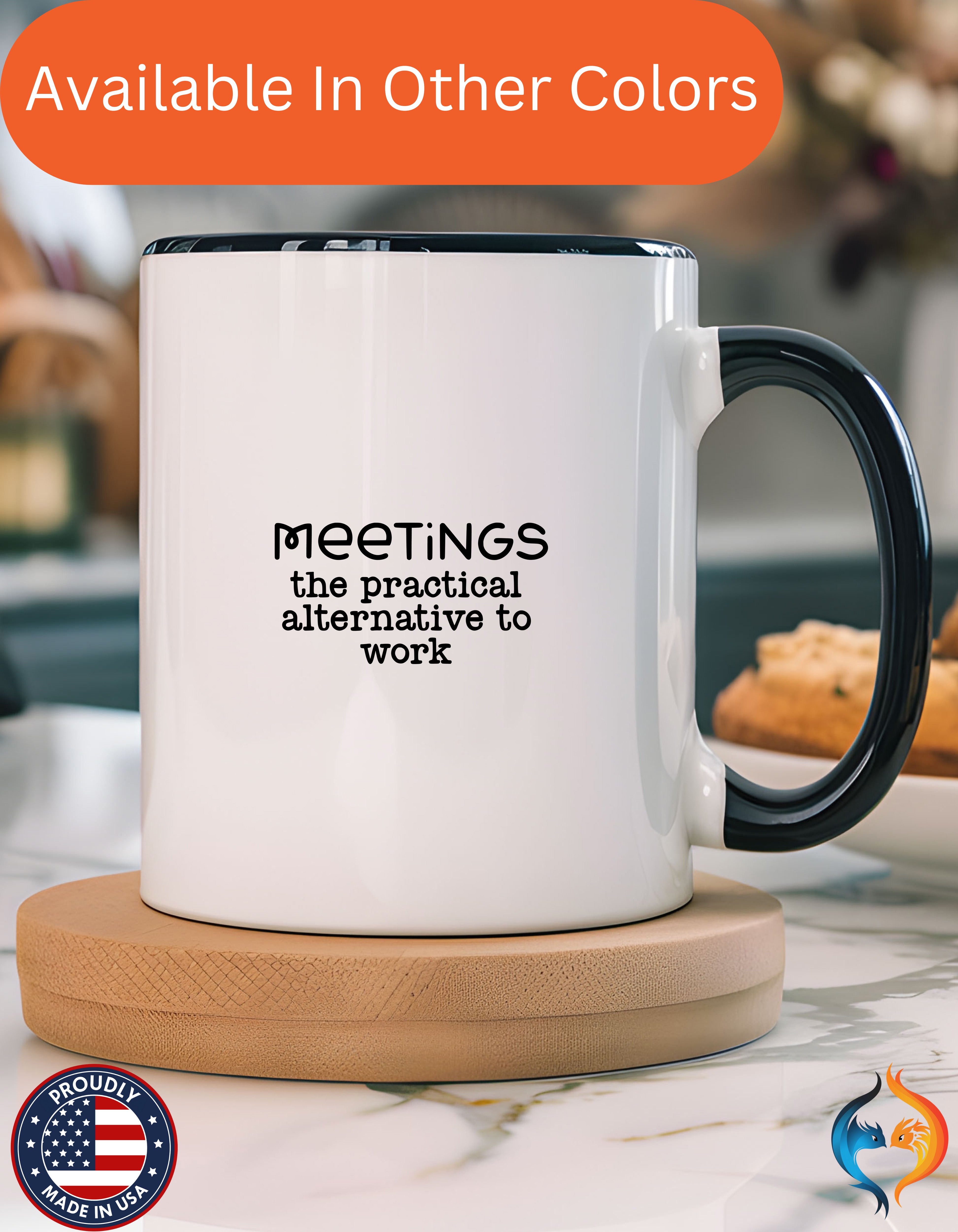Meetings The Practical Alternative To Work Mug Lifestyle Mockup | Nutty Designs