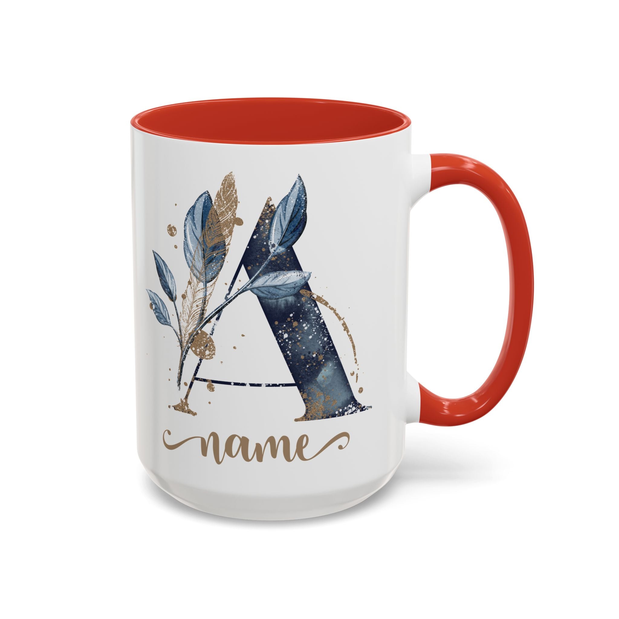 Personalized Floral Initial Coffee Mug for her, Custom Name Mug, Wedding Favor, Unique Home Décor Coffee Cup, Girlfriend Gift, Monogram Mug