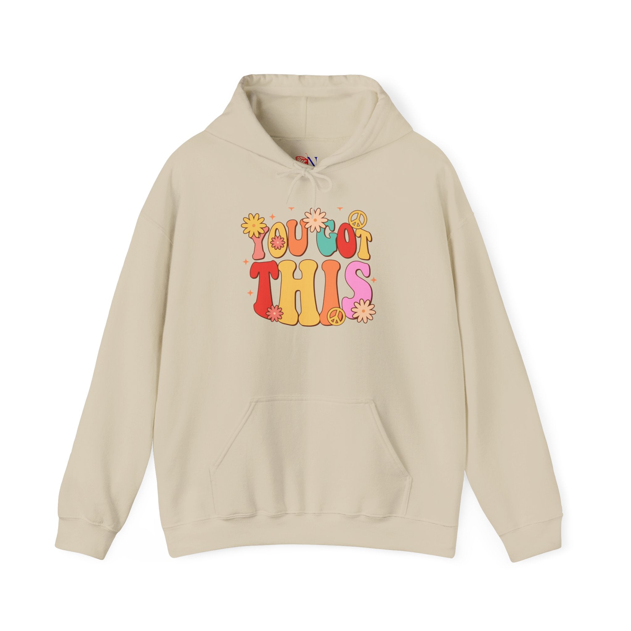 Hoodie - 'You Got This' Retro Flower Power Graphic Pullover
