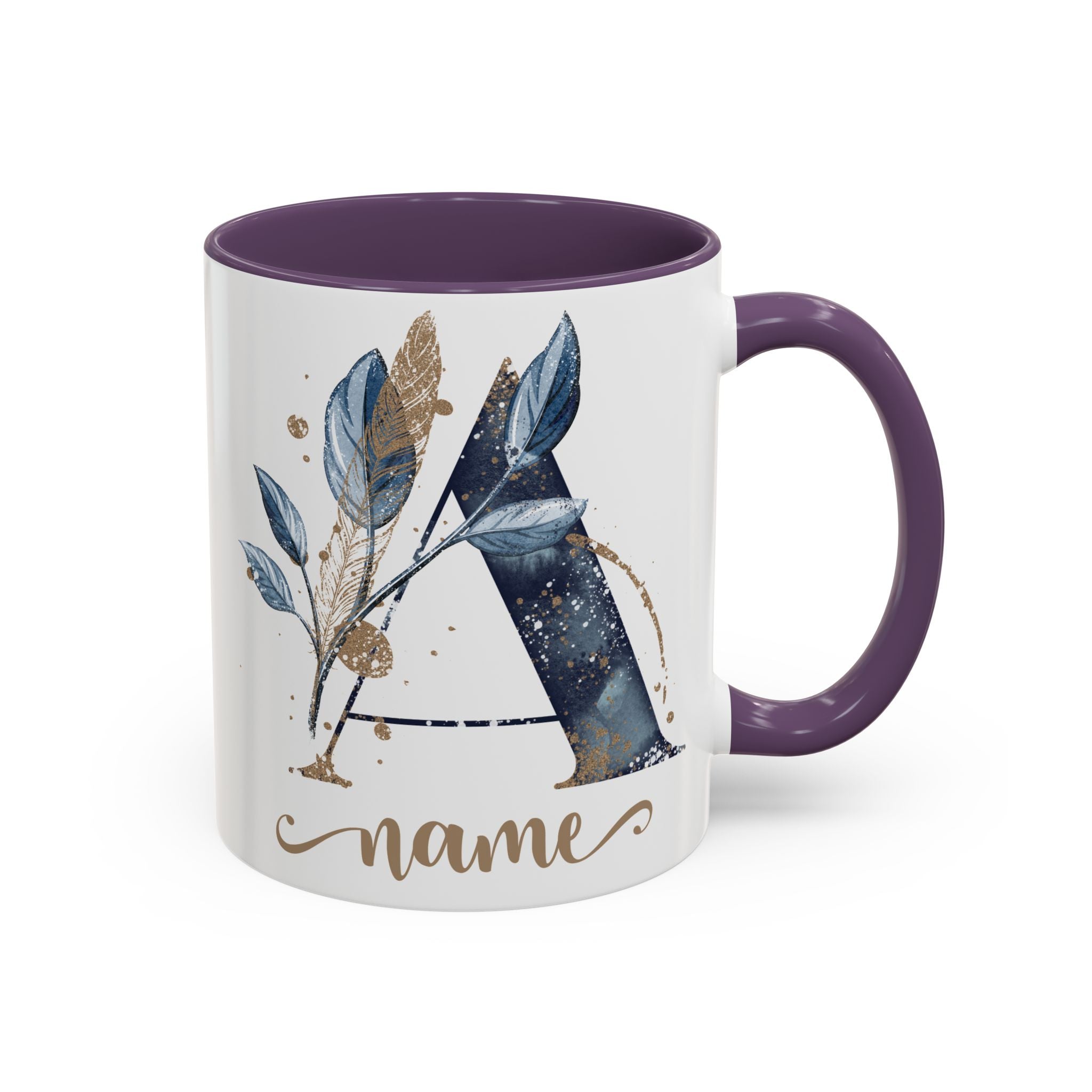Personalized Floral Initial Coffee Mug for her, Custom Name Mug, Wedding Favor, Unique Home Décor Coffee Cup, Girlfriend Gift, Monogram Mug