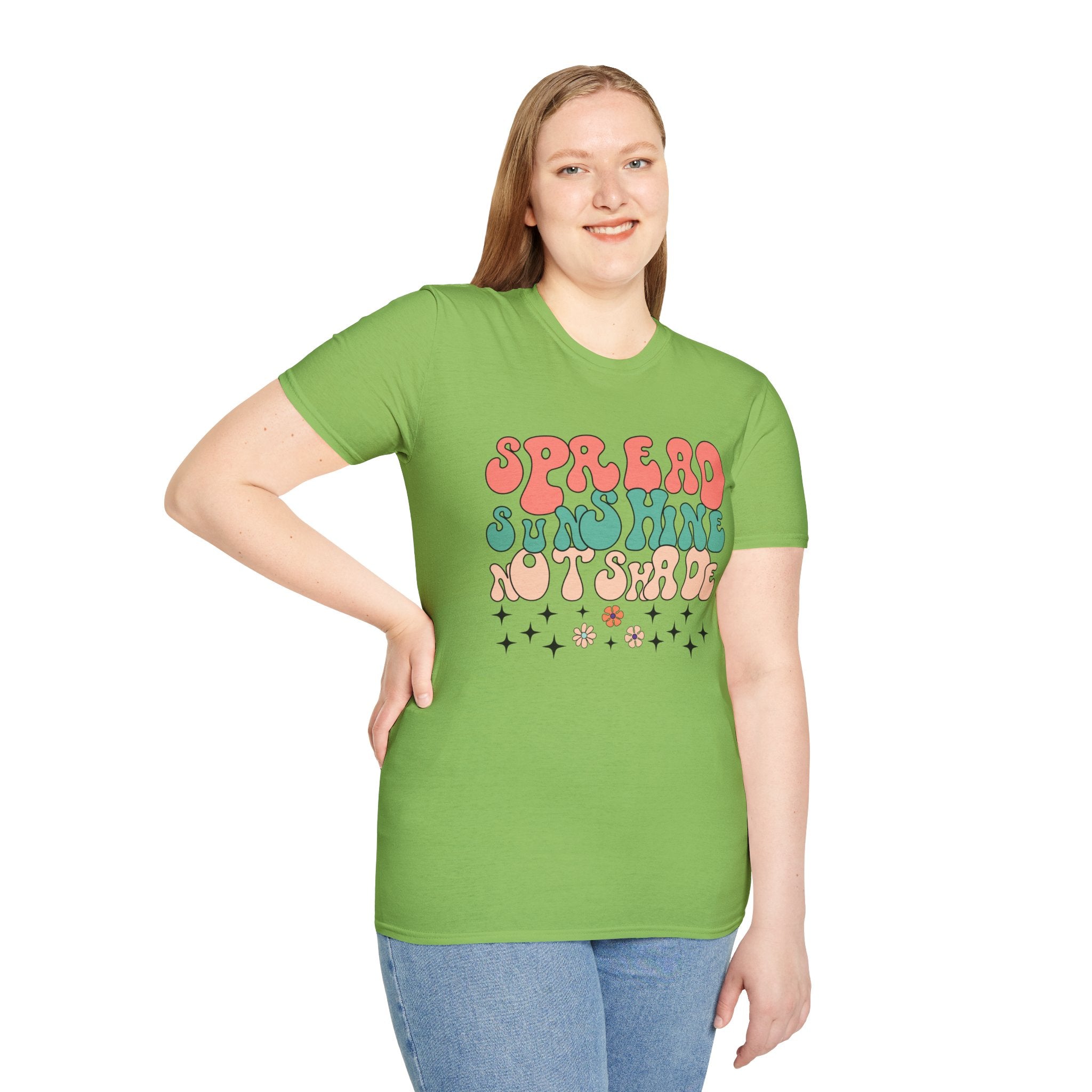 Retro Sunshine Not Shade T-Shirt, Positive Vibes Tee, Inspirational Shirt, Happy Vibes Top, Motivational tshirt, Sunny Days Apparel