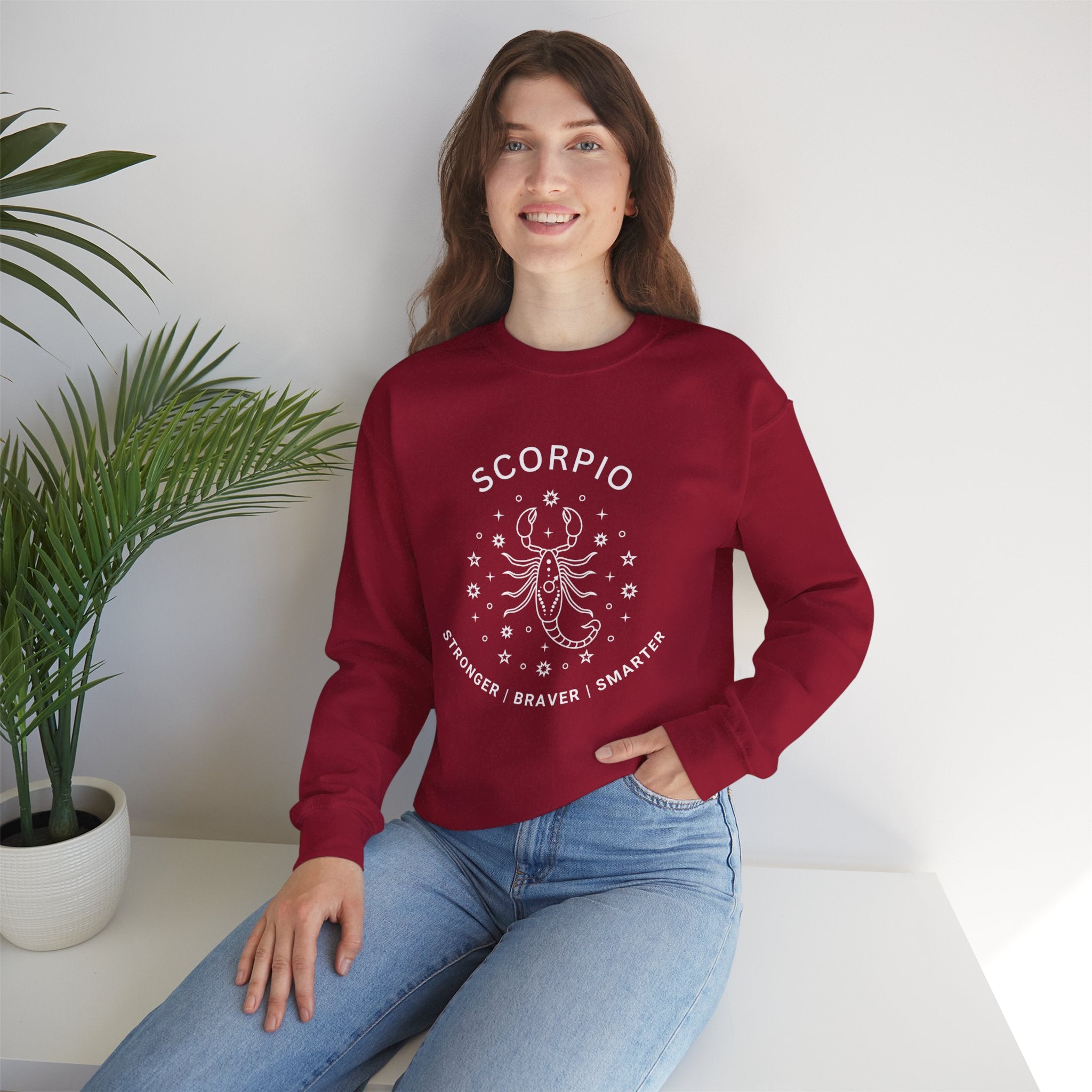 Scorpio Stronger Braver Smarter sweatshirt