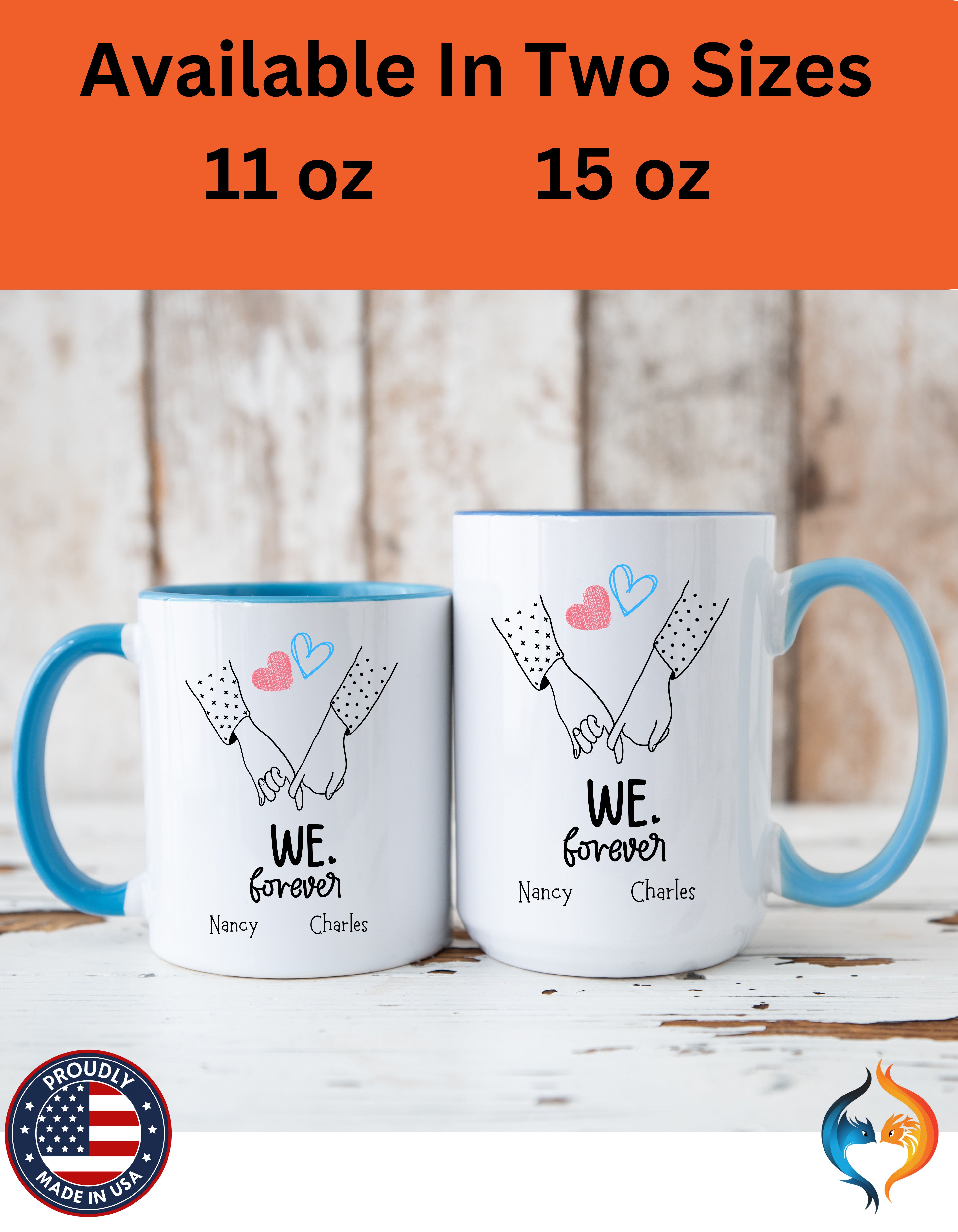 We Heart Forever Romantic for Spouse, GF or BF Mug Lifestyle Mockup | Nutty Designs