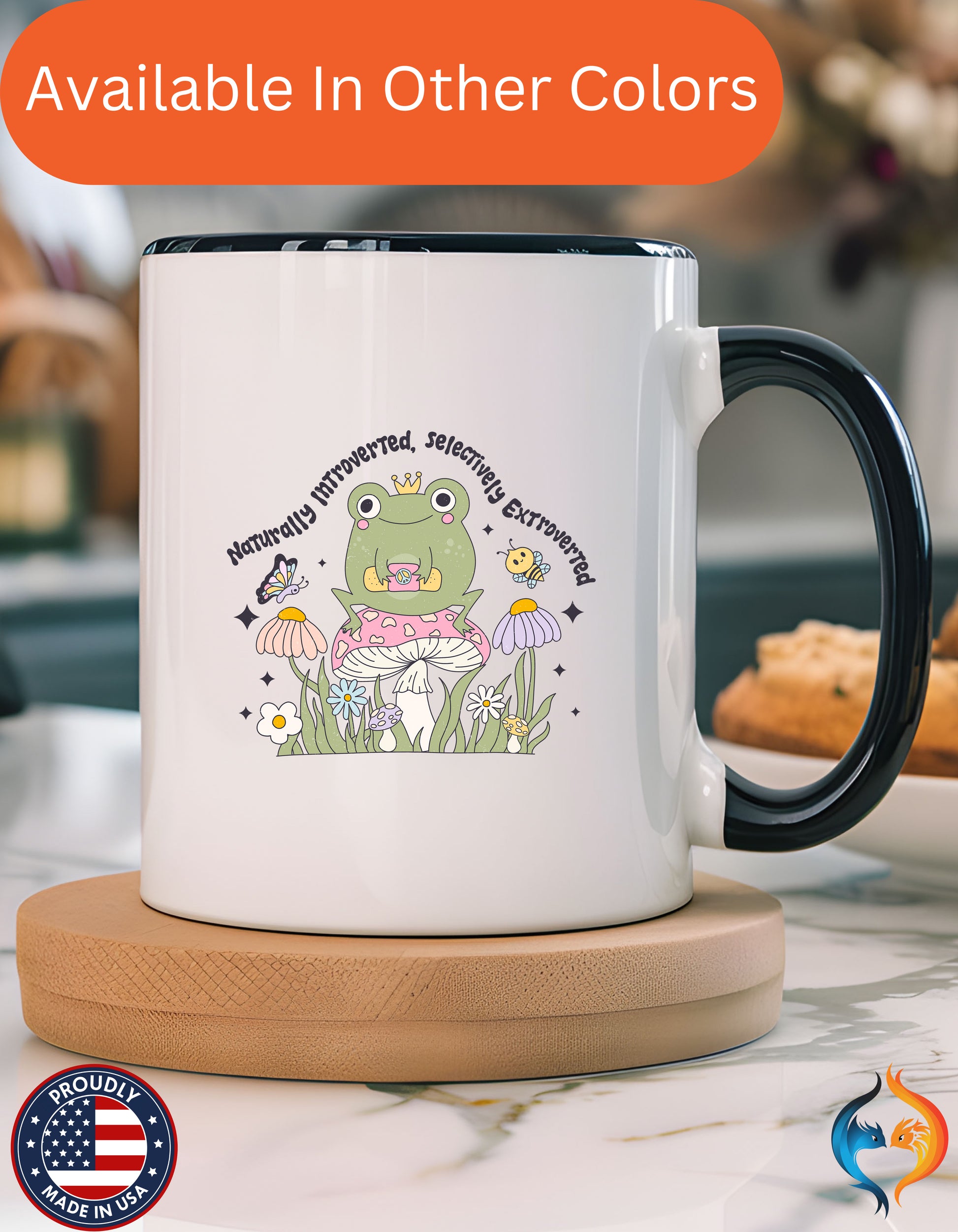 Naturally Introverted Selectively Extroverted Mug Lifestyle Mockup | Nutty Designs