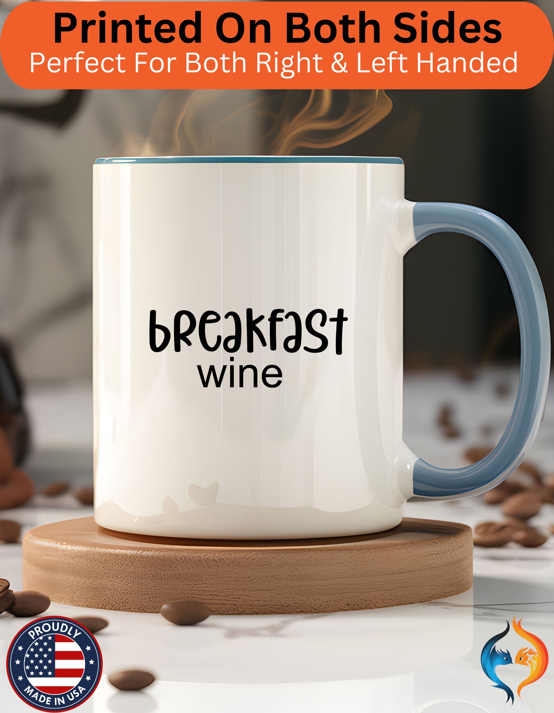 Breakfast Wine Mug Lifestyle Mockup | Nutty Designs