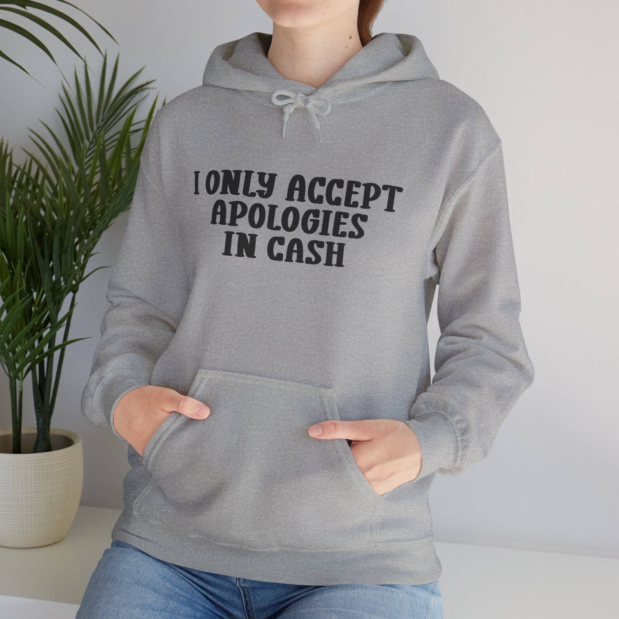 Hoodie — I Only Accept Apologies In Cash Pullover