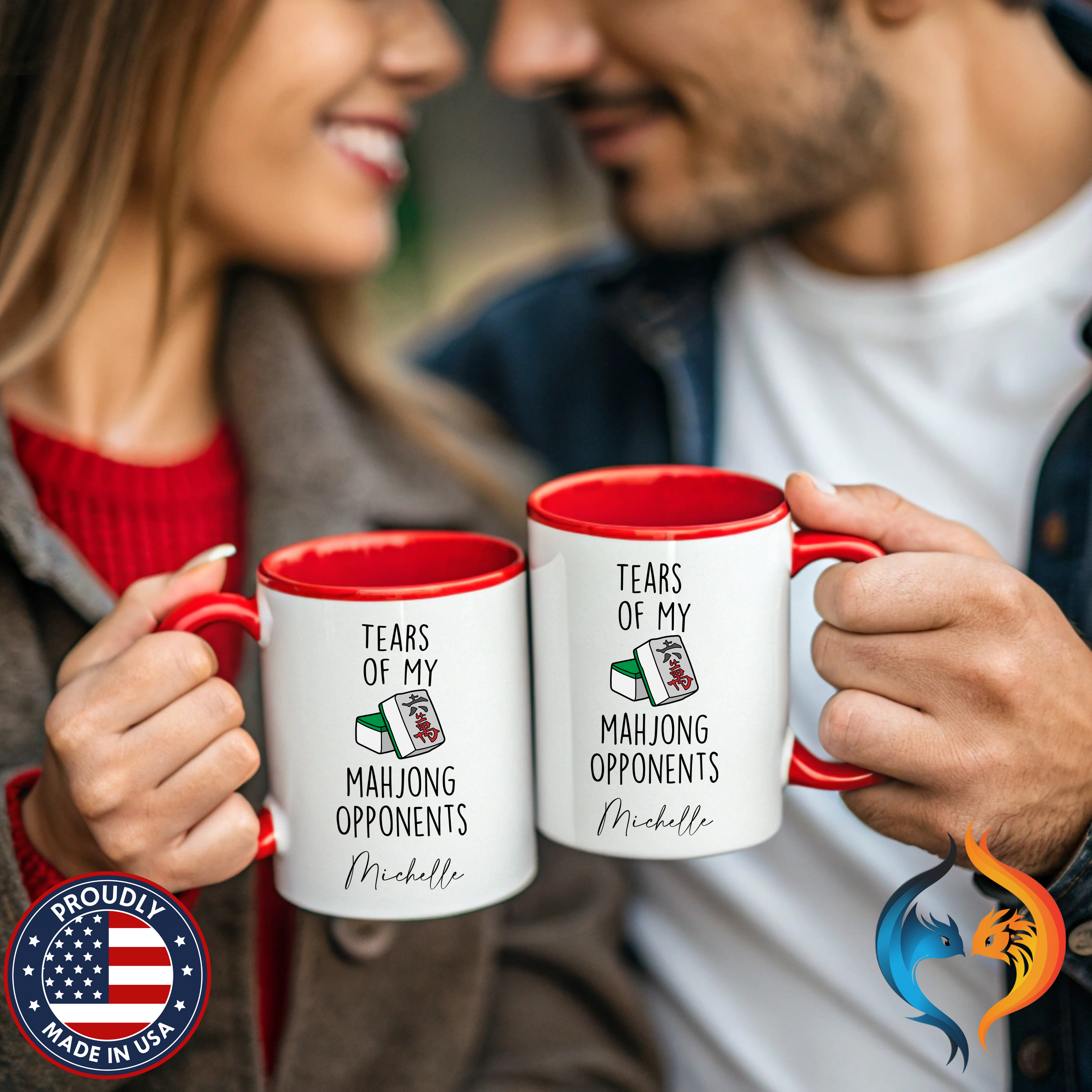 Funny Coffee Mug, Personalized Mug, Tears Of My Mahjong Opponents, Accent Cup (11, 15oz), Sarcastic Mug,  Tea Coffee Cup, Gift Under 20