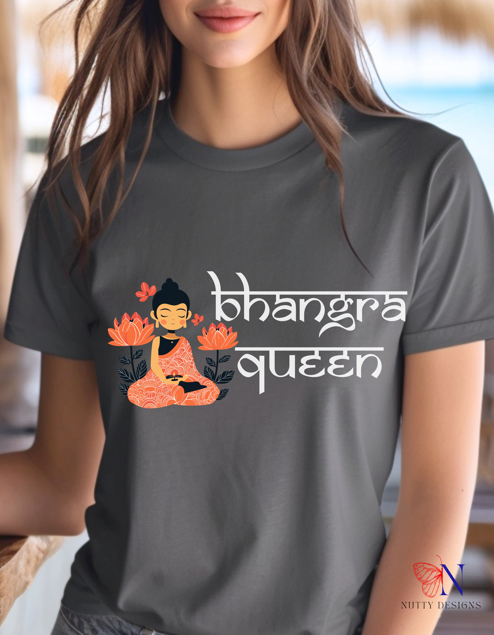 Bhangra Queen pride slogan Swag T-Shirt Product Photo | Nutty Designs