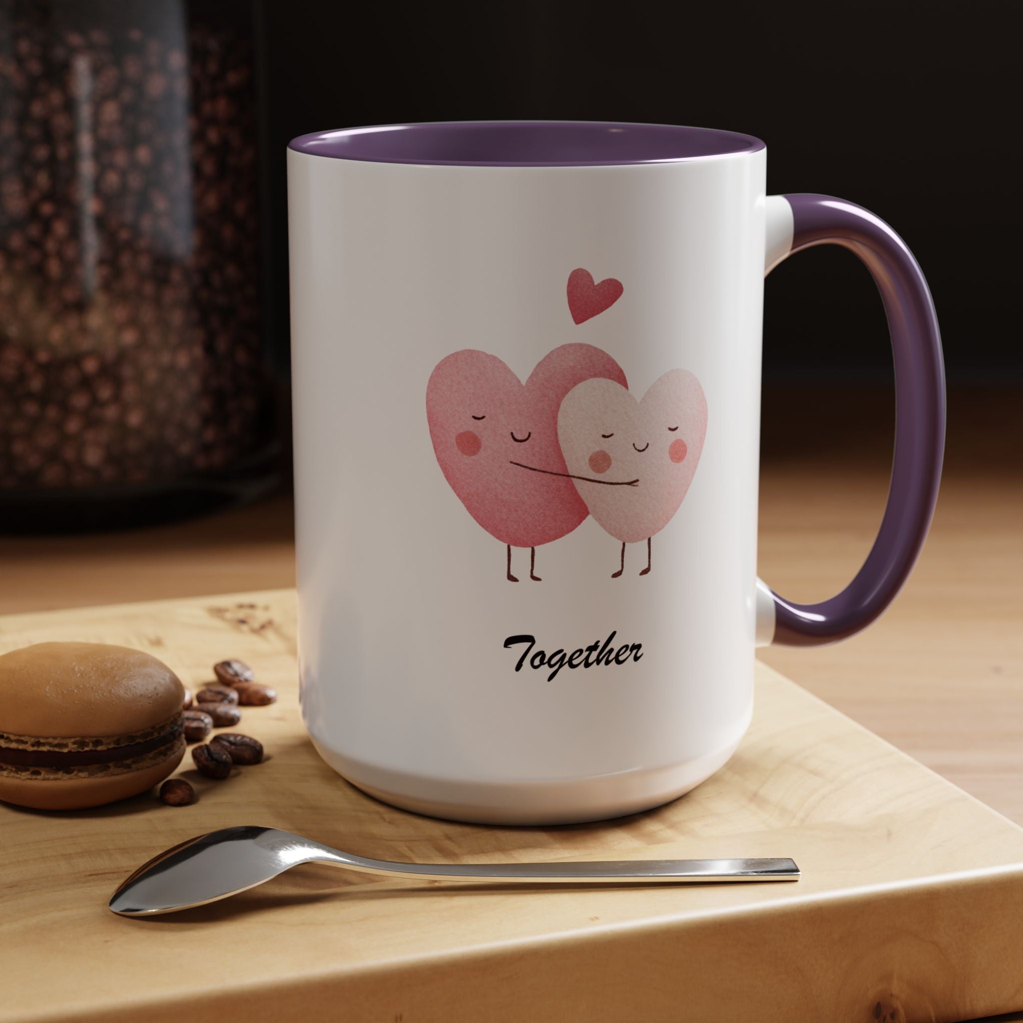 Two Hearts Better Together Mug Lifestyle Mockup | Nutty Designs