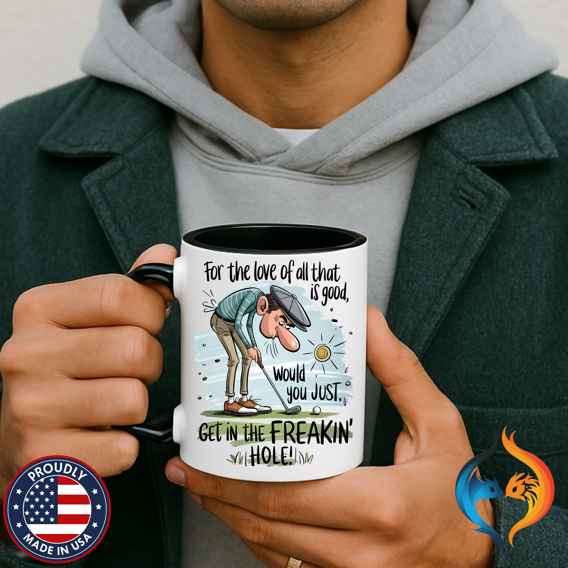 Get in the Freaking Hole Mug Lifestyle Mockup | Nutty Designs