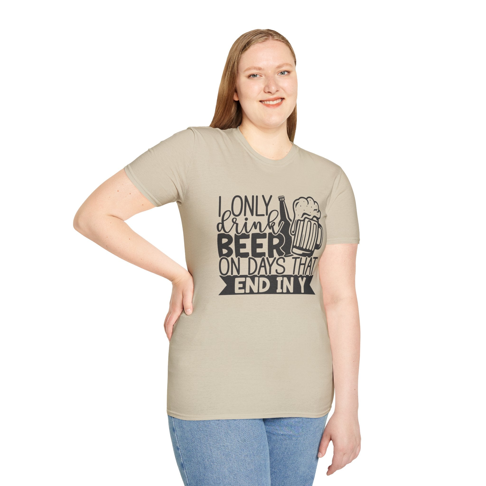 Beer Lover Unisex T-Shirt, Funny Day-Ending Beer Drinking Tee, Softstyle Beer Drinker Shirt, Beer Enthusiast Gift Top, Beer Day Tshirt