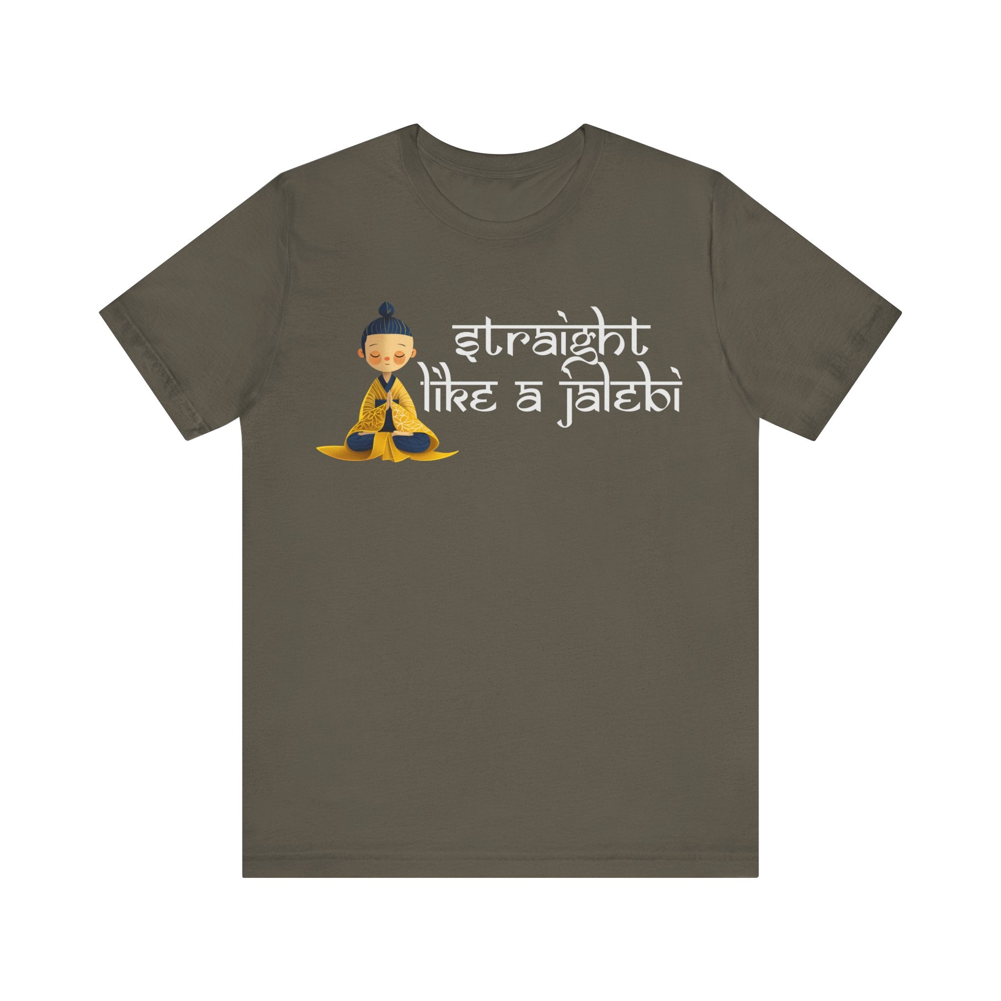 Straight Like A Jalebi Desi Funny Tshirt/T-shirt Unisex Jersey  Tee