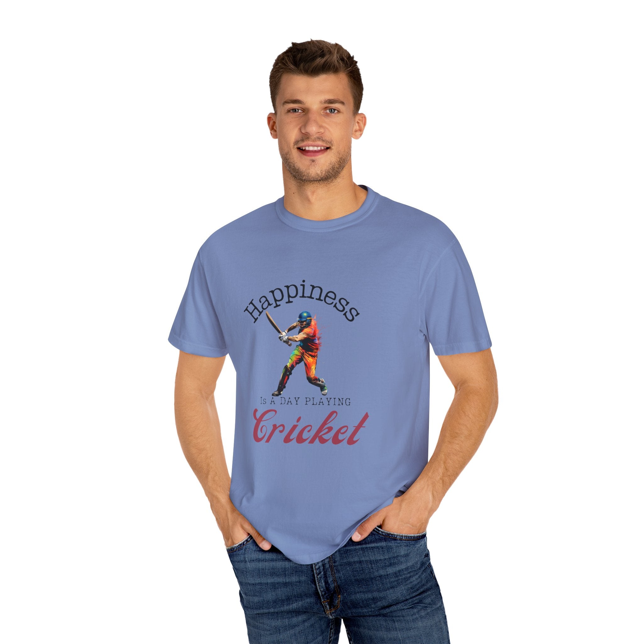 Happiness Is A Day Playing Cricket, unique desi style cricket lover gift tshirt, IPL/T20 world cup tees Unisex T-shirt