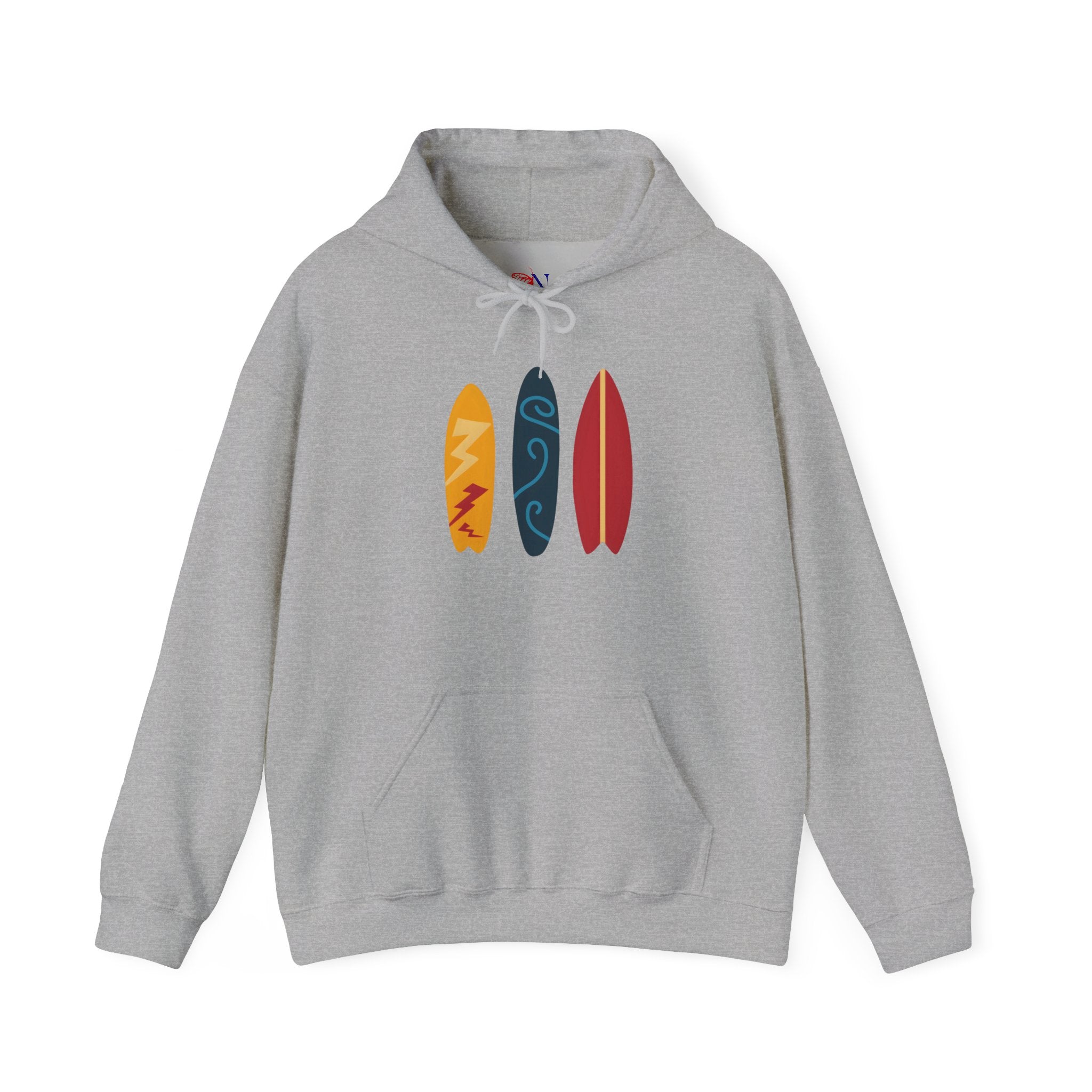 Surfboard Trio Hoodie – Coastal Beach Surfing Pullover