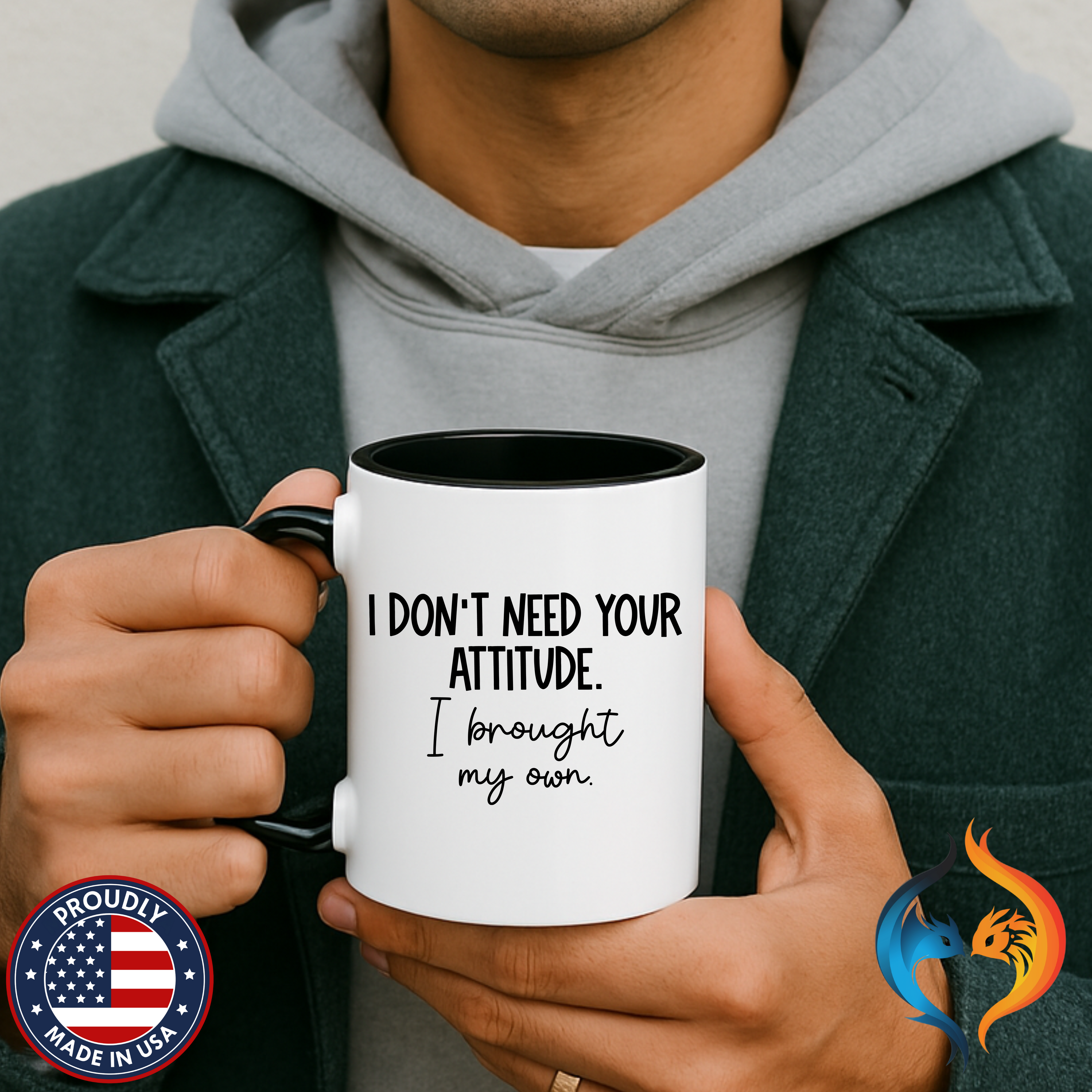 I Don t Need Your Attitude Mug Lifestyle Mockup | Nutty Designs