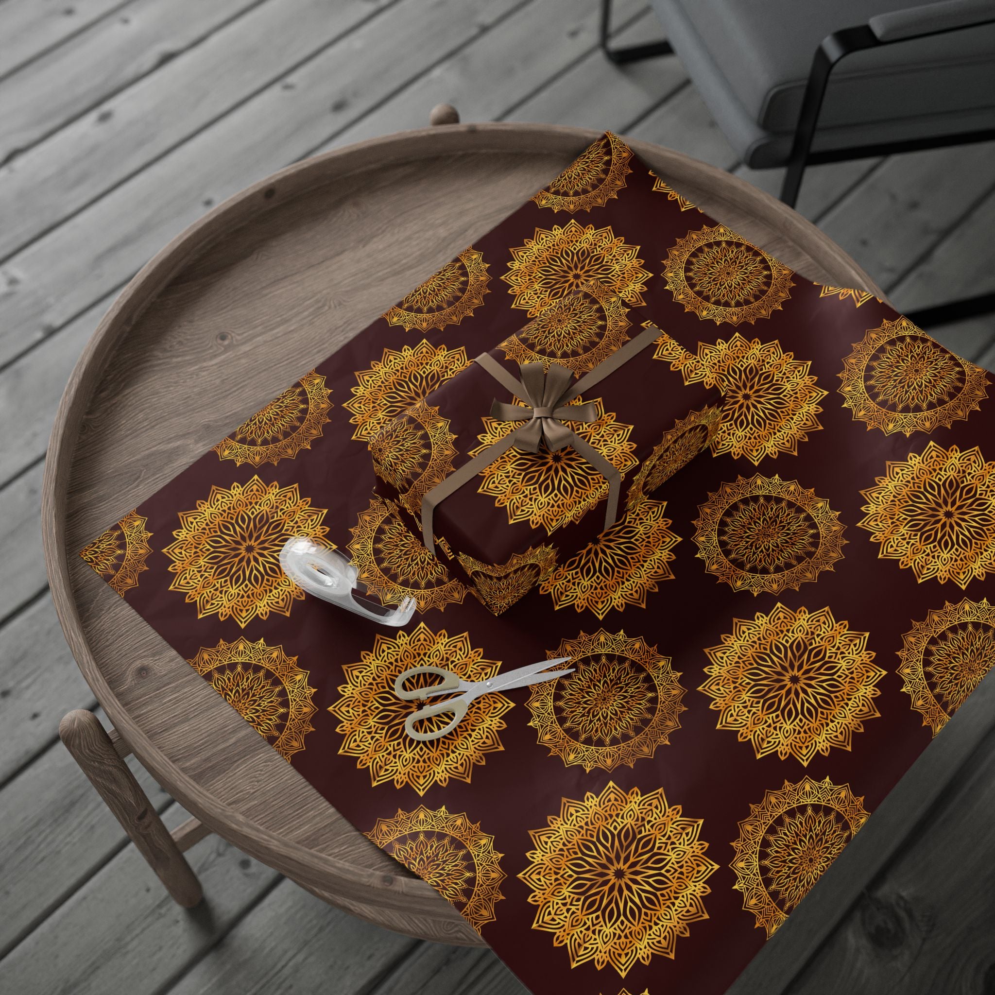 Ramadan Wrap Paper - Islamic Gift Wrap With Mandala and Architectural Design