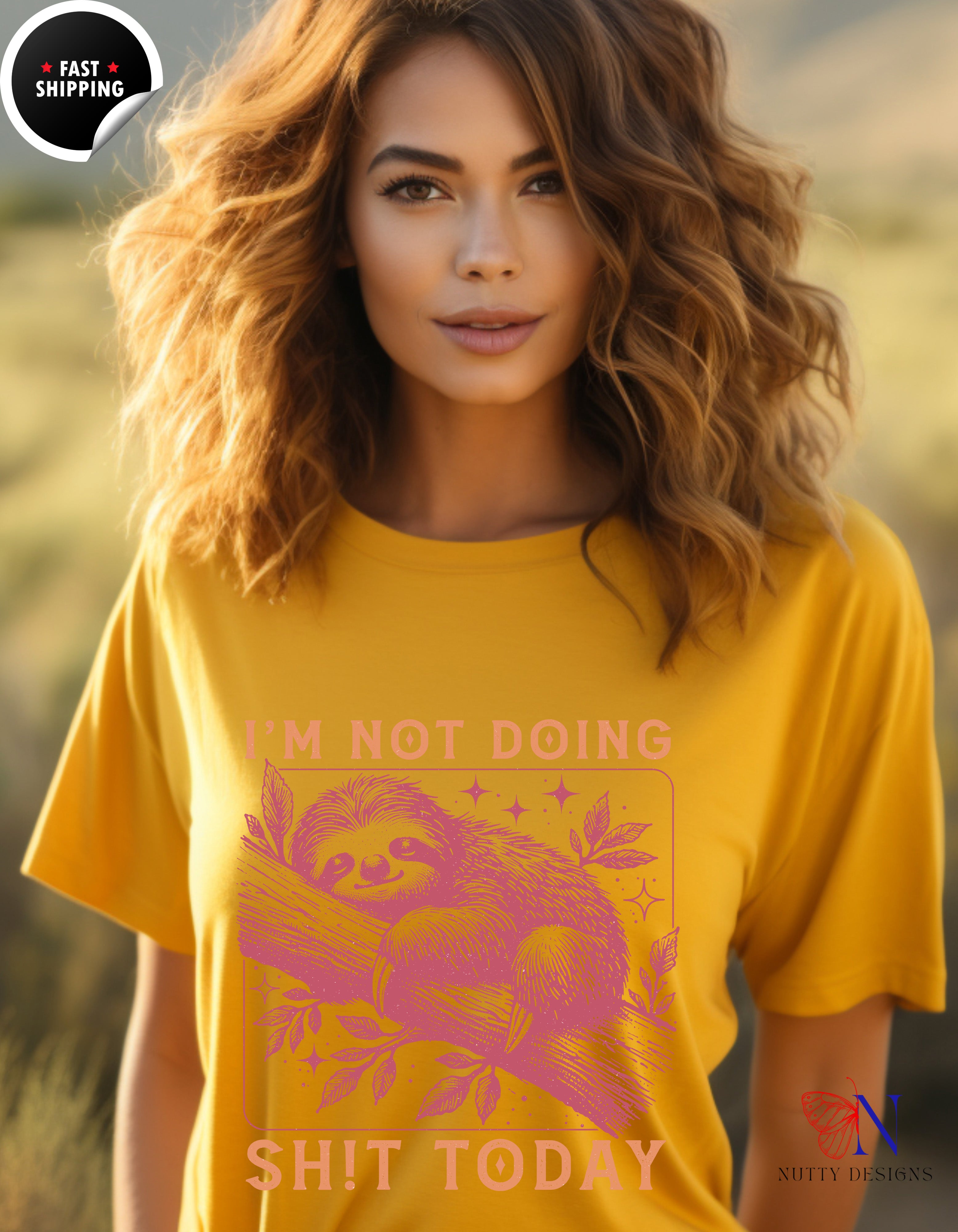 sloth , I am Not Doing Shit Today, Under 20 Mug Lifestyle Mockup | Nutty Designs