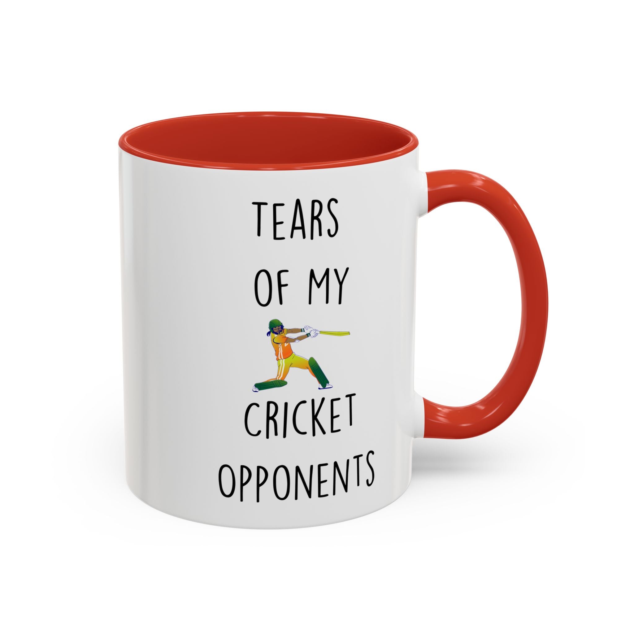 Funny Coffee Mug, Personalized Mug, Tears Of My Cricket Opponents, Accent Cup (11, 15oz), Sarcastic Mug,  Tea Coffee Cup, Gift Under 20