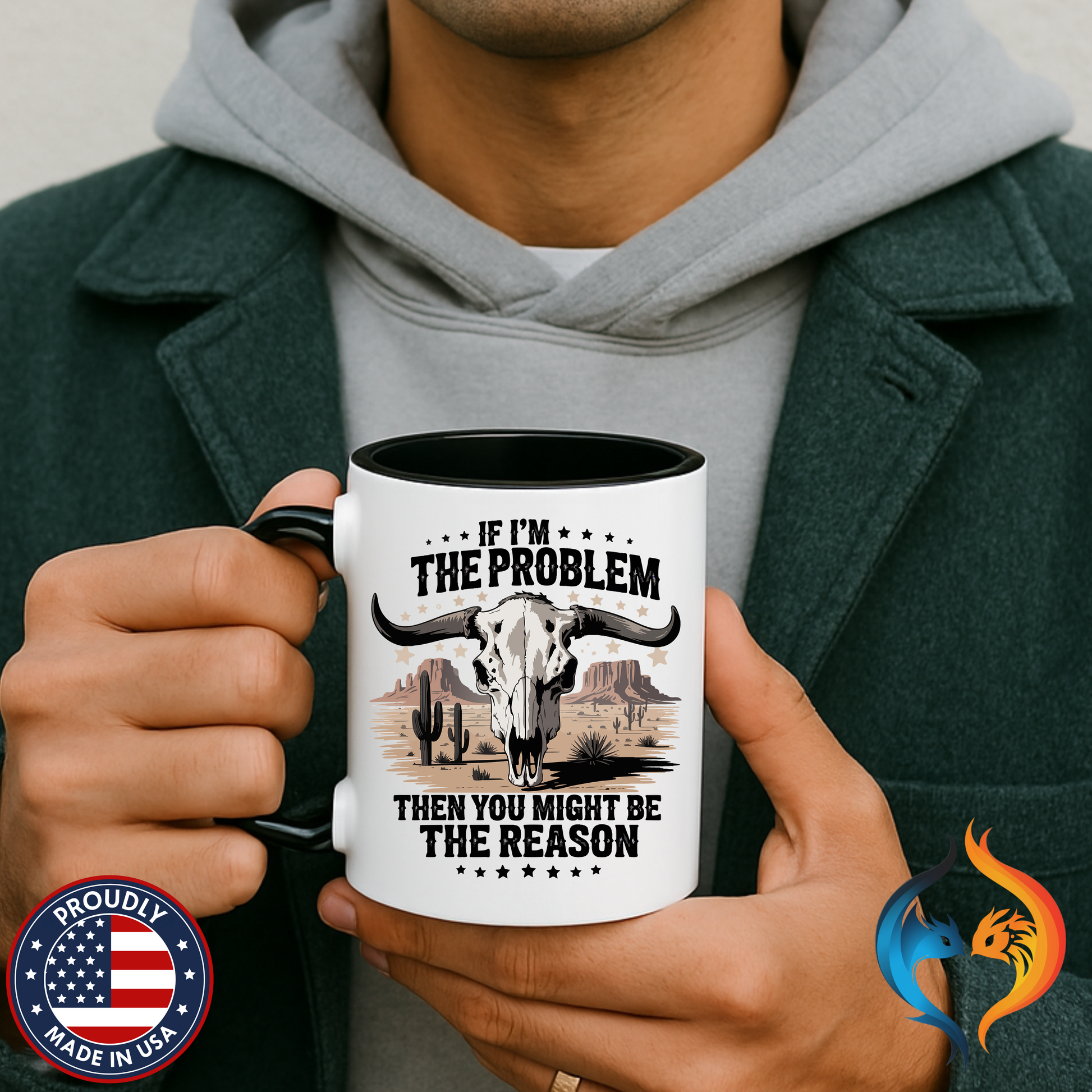 If I am the Problem Mug Lifestyle Mockup | Nutty Designs