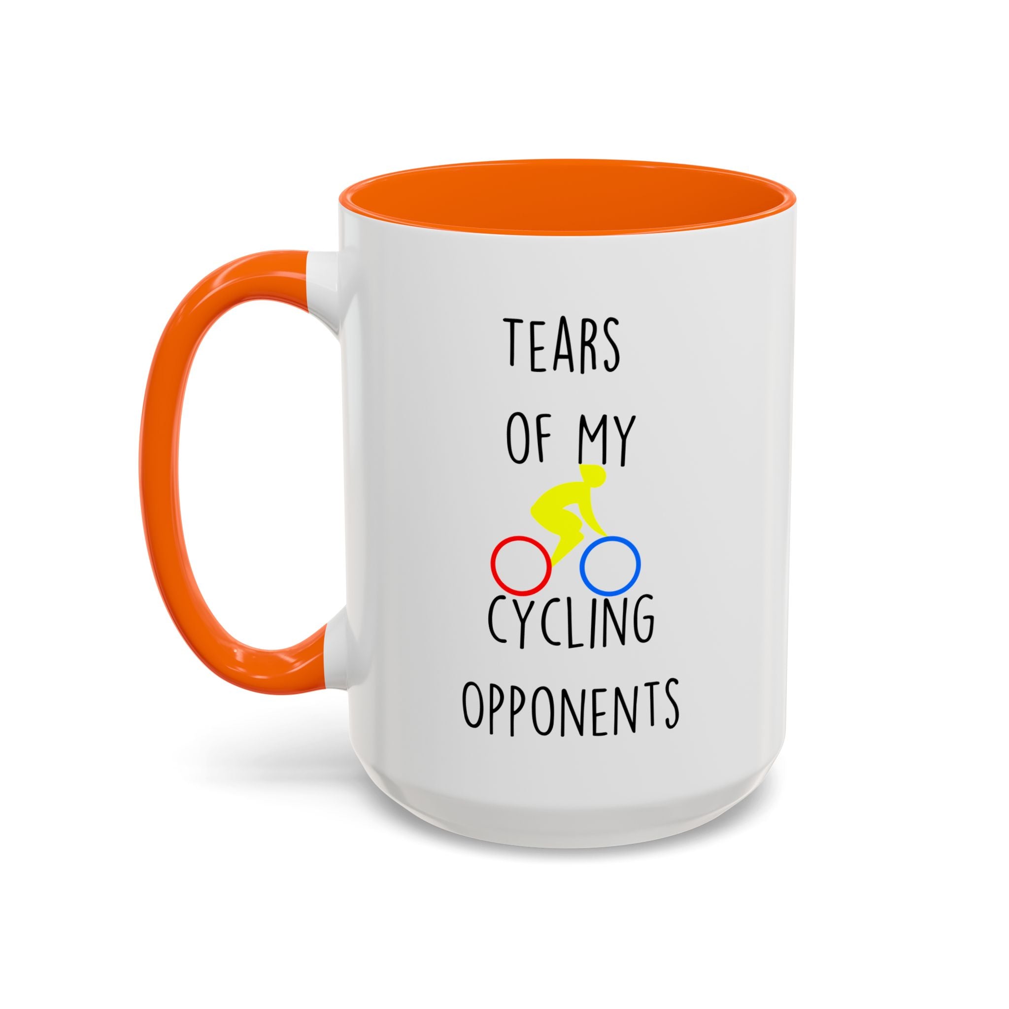 Funny Coffee Mug, Personalized Mug, Tears Of My Cycling Opponents, Accent Cup (11, 15oz), Sarcastic Mug,  Tea Coffee Cup, Gift Under 20