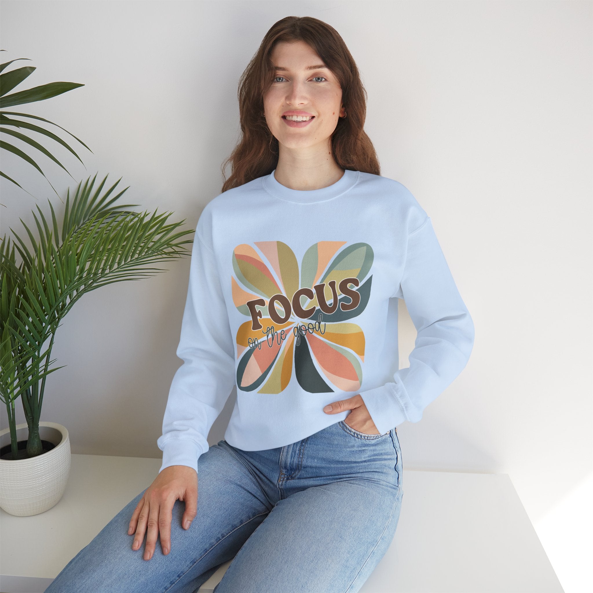 Positive Vibes Sweatshirt, Inspirational Jumper, Motivational Pullover, Good Vibes Apparel, Focus on the Good Shirt