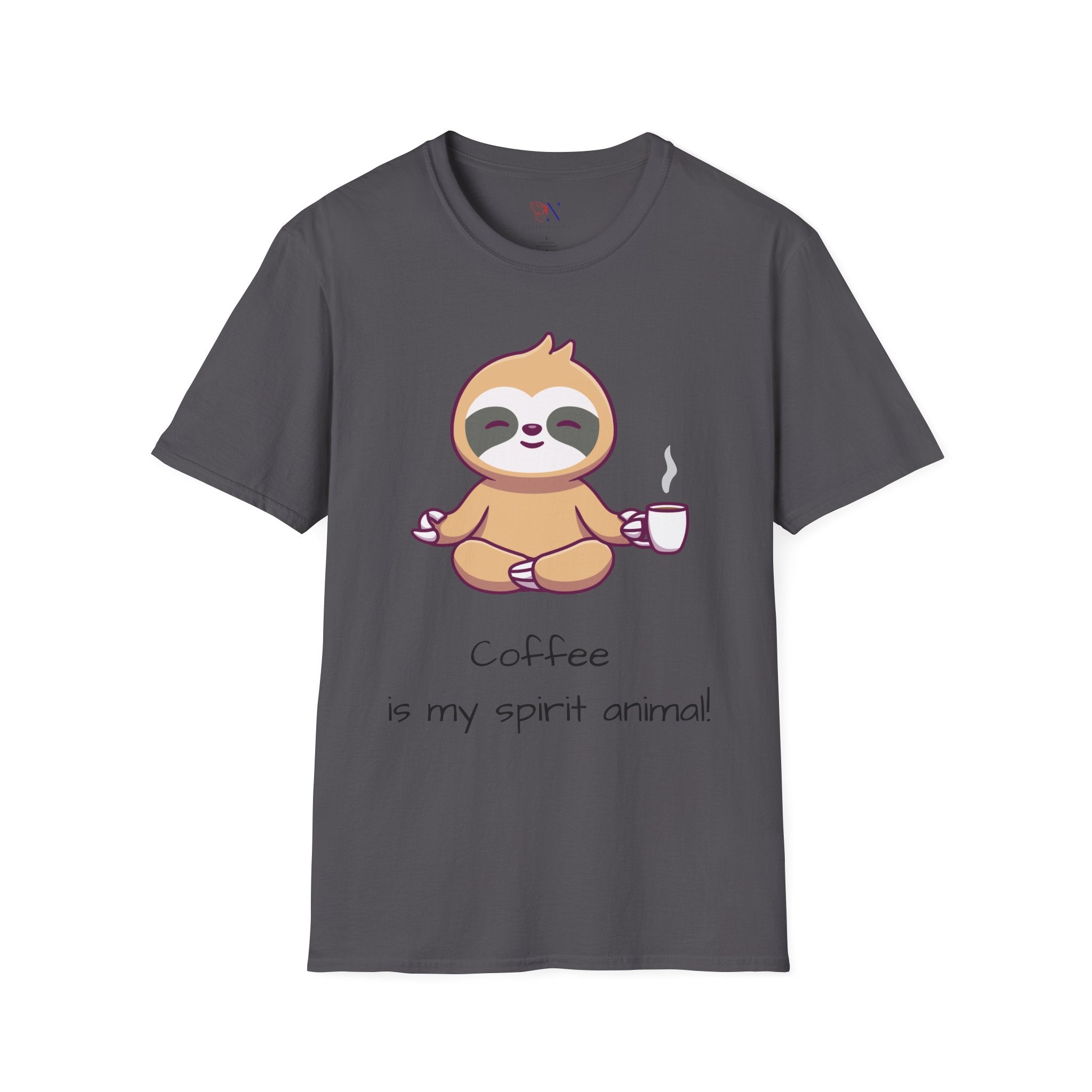 Coffee Is My Spirit Animal Funny T-Shirt – Cute Sloth Coffee Lover Tee