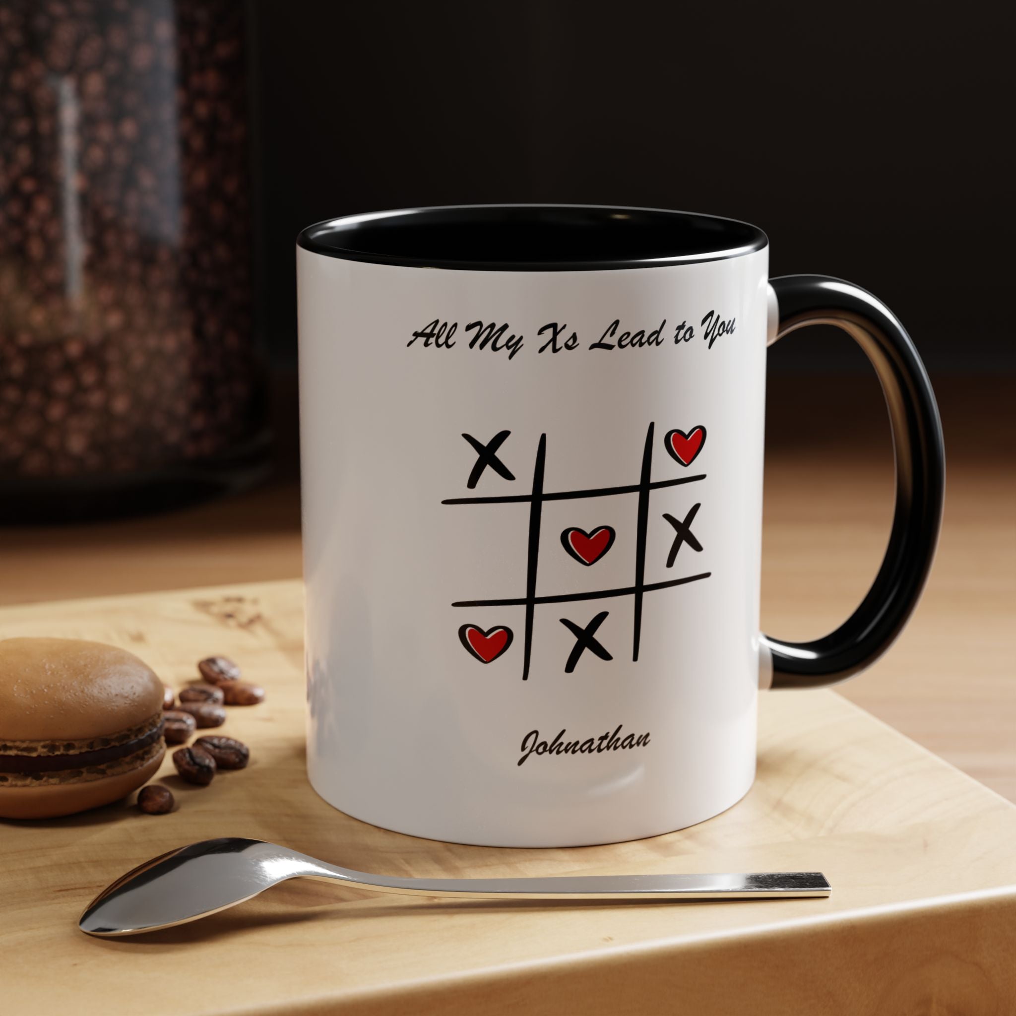 All My Xs Lead to You Tic Tac Toe Hearts Mug