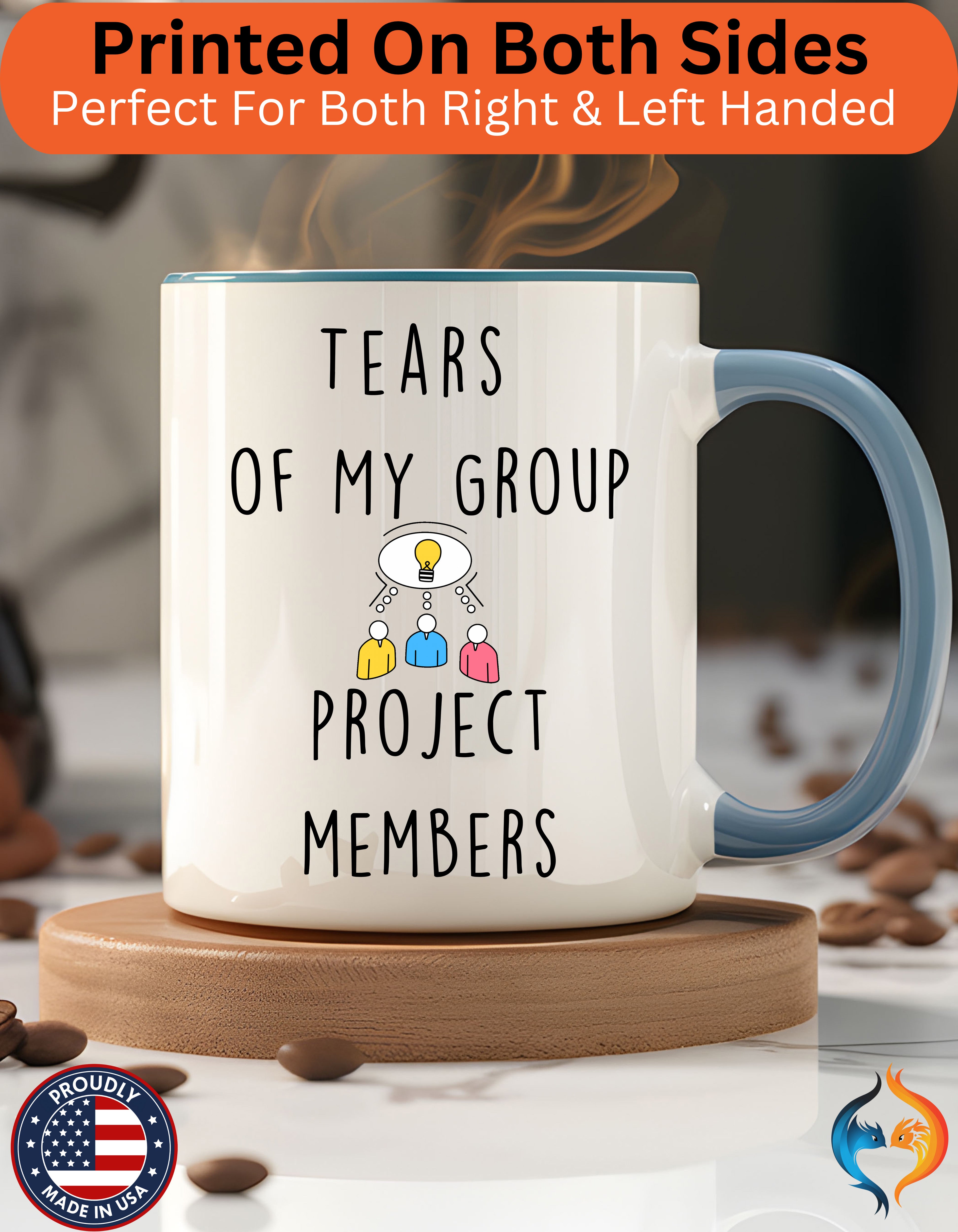 Funny Coffee Mug, Personalized Mug, Tears Of My Group Project Members, Accent Cup (11, 15oz), Sarcastic Mug,  Tea Coffee Cup, Gift Under 20