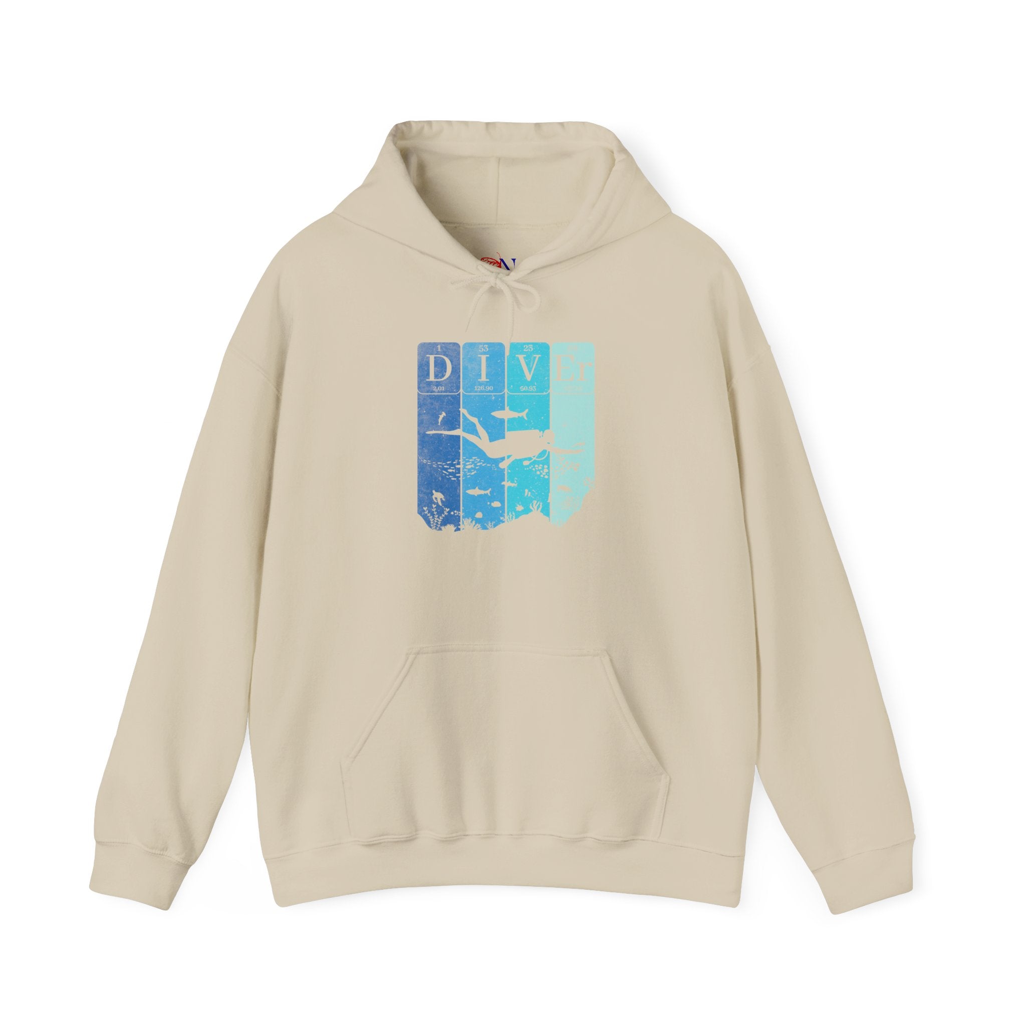 Diver Graphic Hoodie — Vintage Ocean Scuba Hooded Sweatshirt
