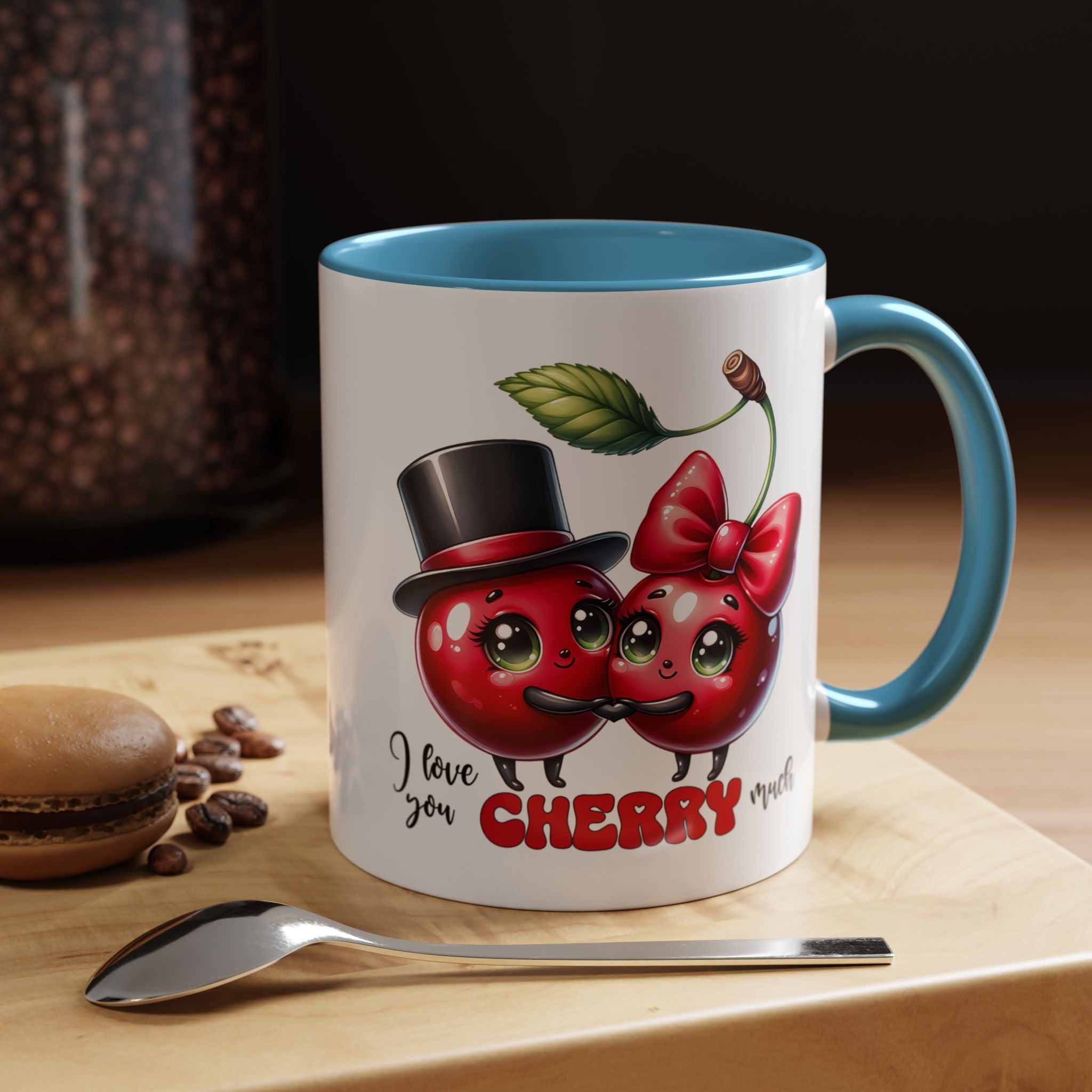 Personalized Cherry Couple Mug - I Love You Cherry Much