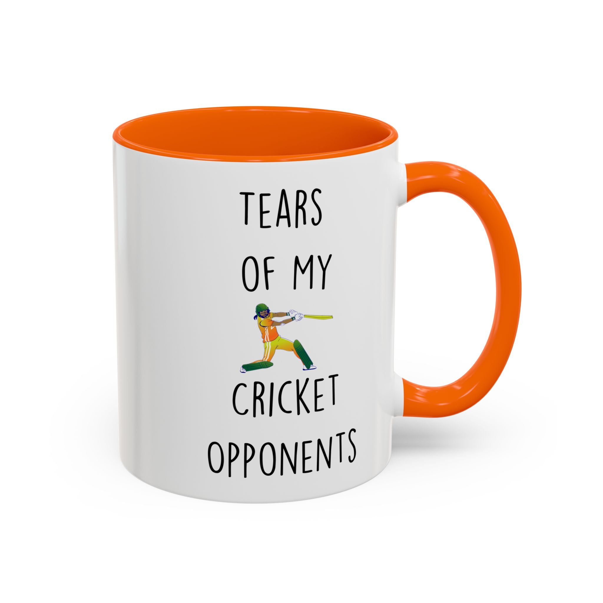 Funny Coffee Mug, Personalized Mug, Tears Of My Cricket Opponents, Accent Cup (11, 15oz), Sarcastic Mug,  Tea Coffee Cup, Gift Under 20