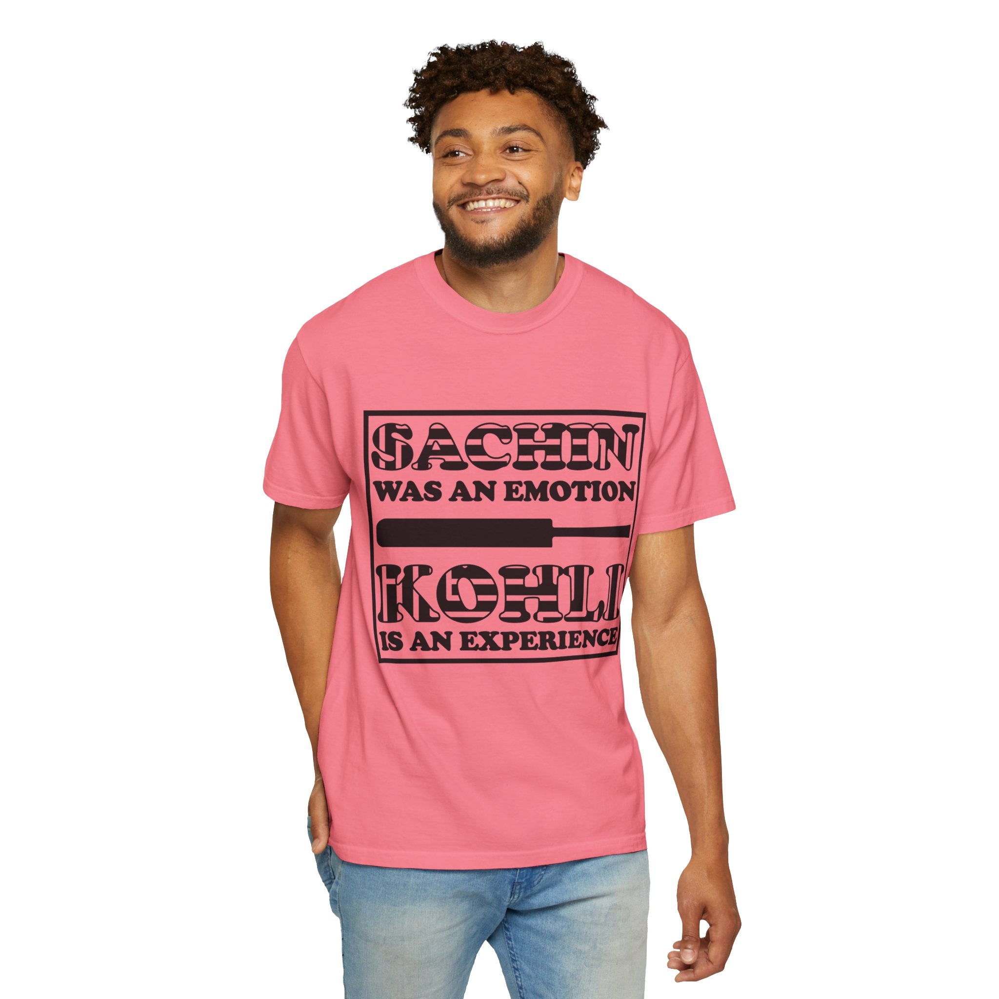 Sachin Was An Emotion, Kholi Is An Experience, unique Desi funny Cricket lover gift tshirt, IPL/T20 world cup tees Unisex T-shirt