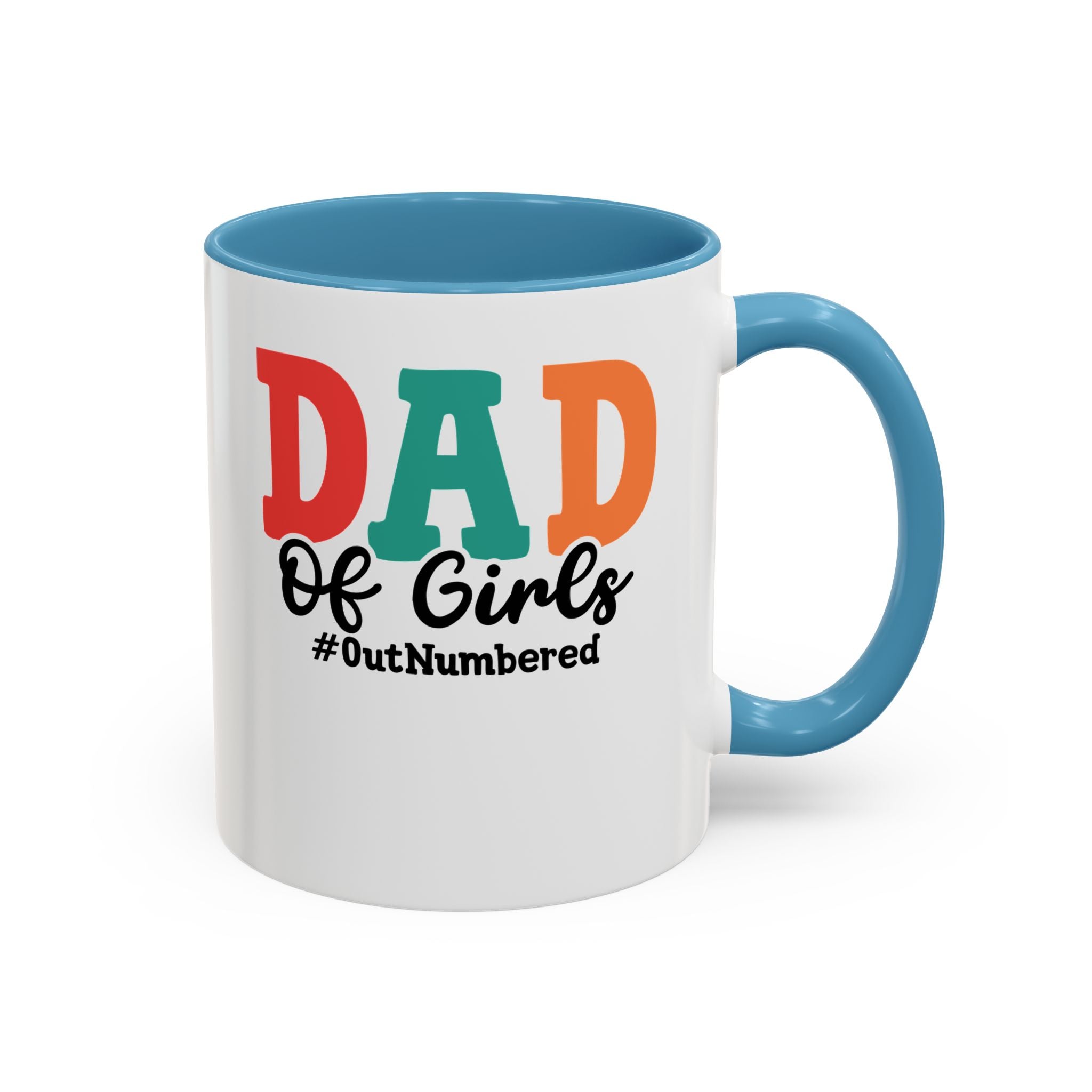 Dad of girls #outnumbered Mug - Funny Dad Gift