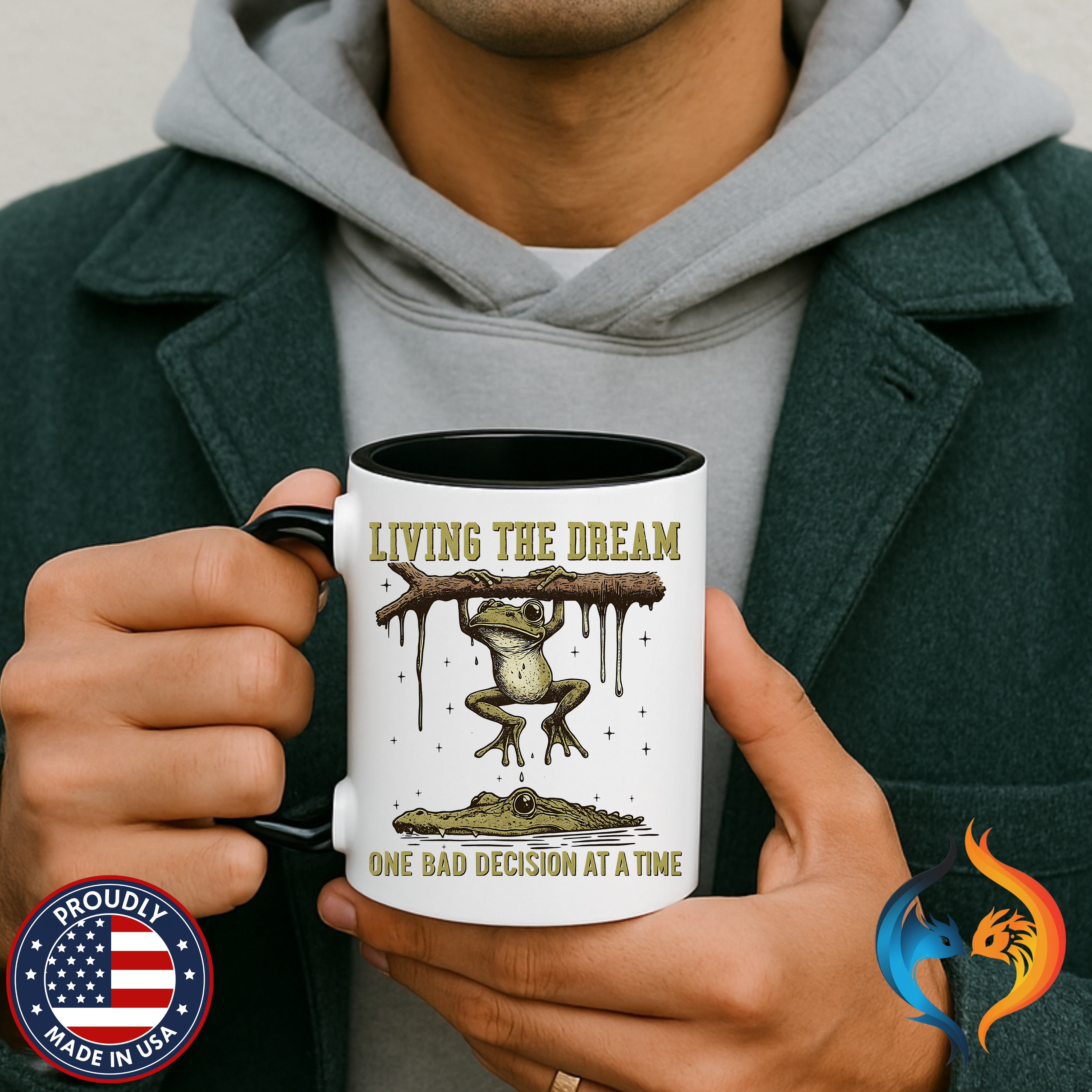 Living The Dream One Bad Decision Mug Product Photo | Nutty Designs