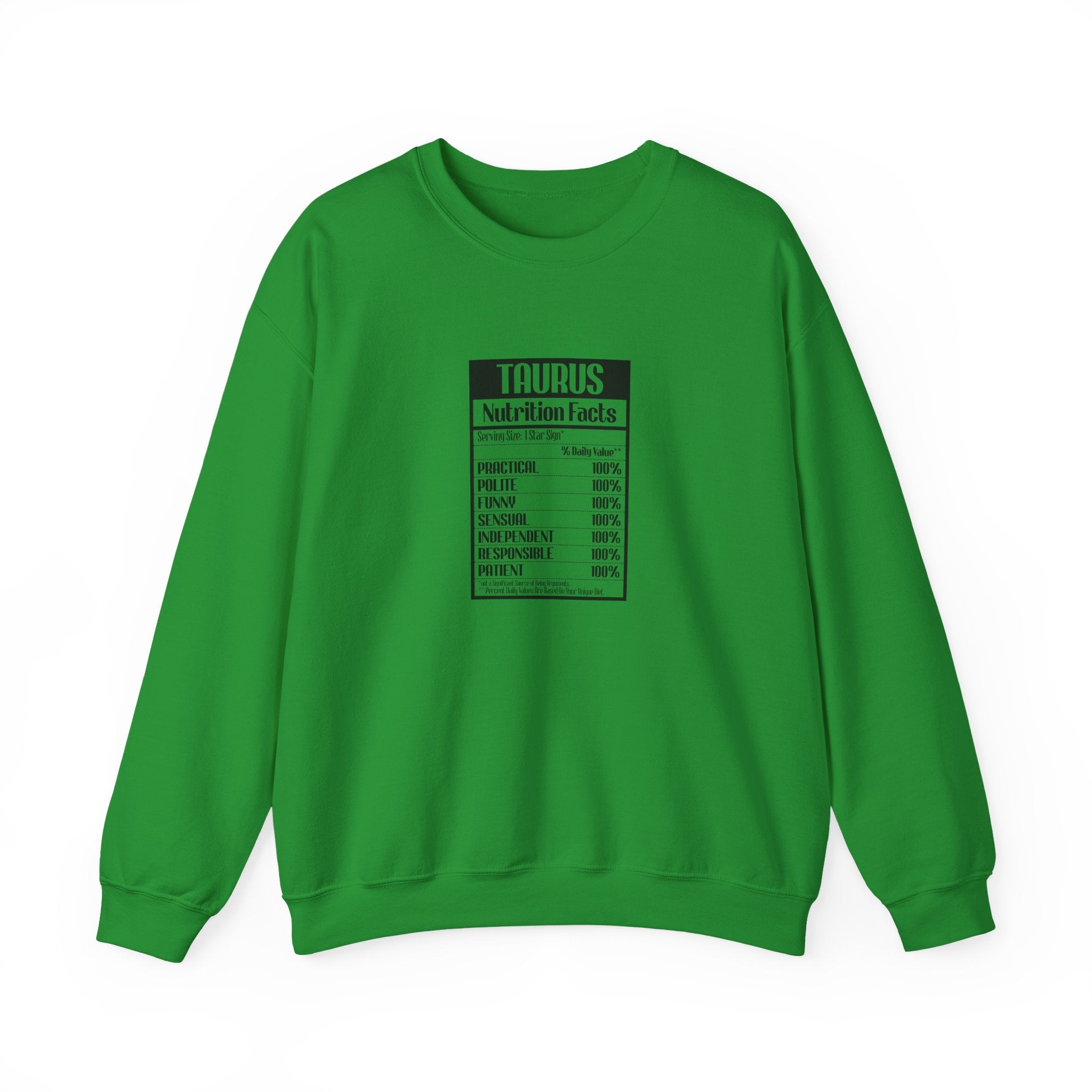 Taurus nutrition facts cute sweatshirt