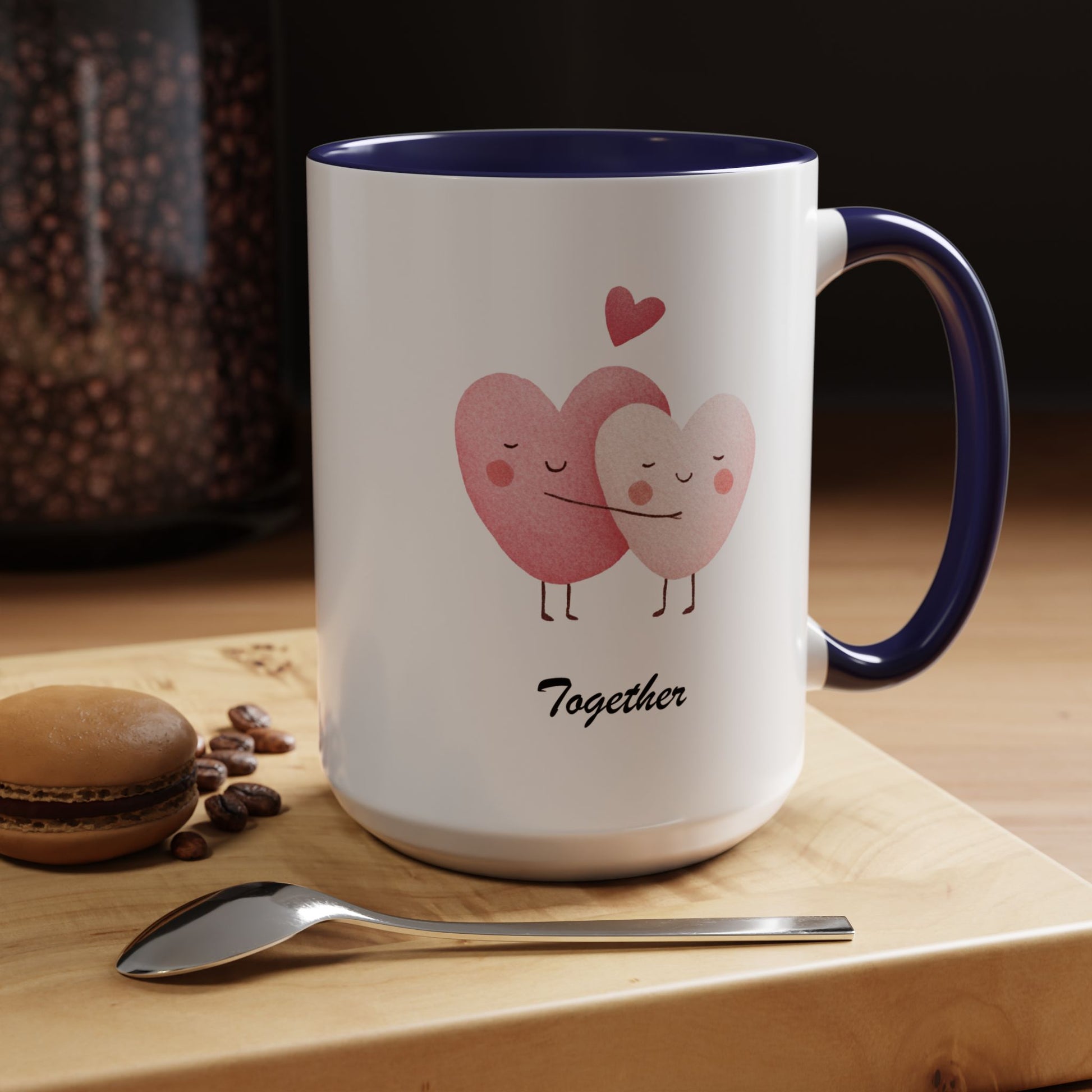 Two Hearts Better Together Mug Lifestyle Mockup | Nutty Designs
