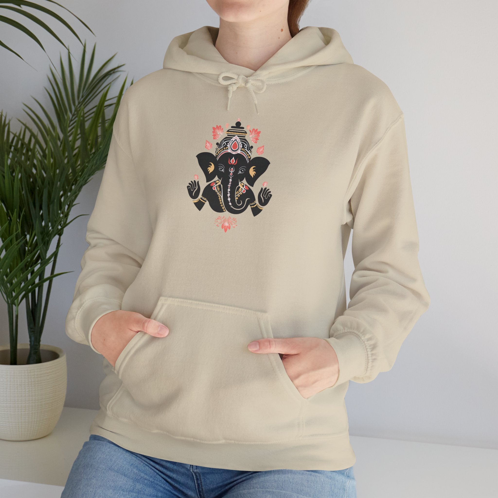 Ganesha Hindu Elephant Hoodie – Spiritual Blessings Pullover