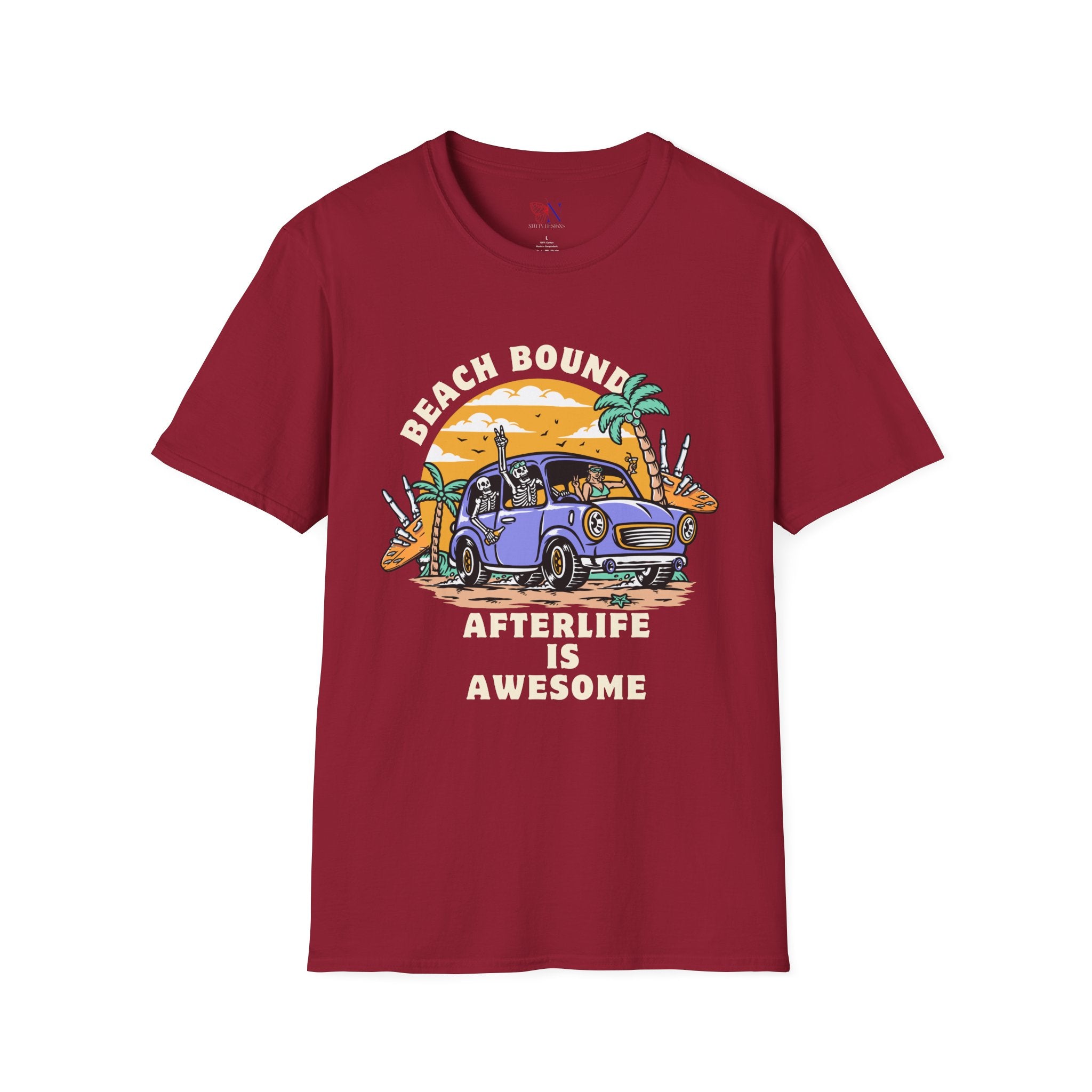 Afterlife Is Awesome - Funny Skeleton T-shirt