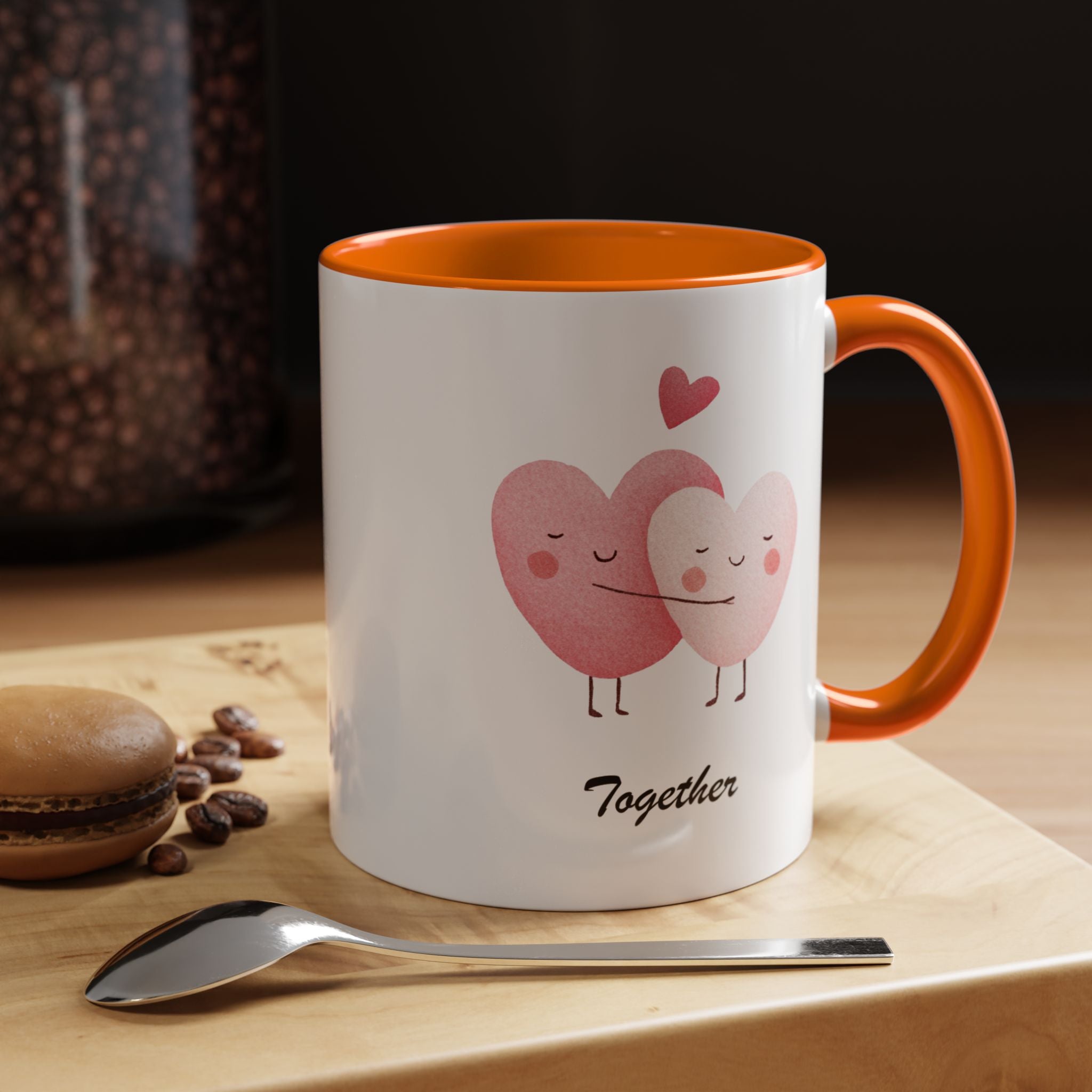 Two Hearts Better Together Mug Lifestyle Mockup | Nutty Designs