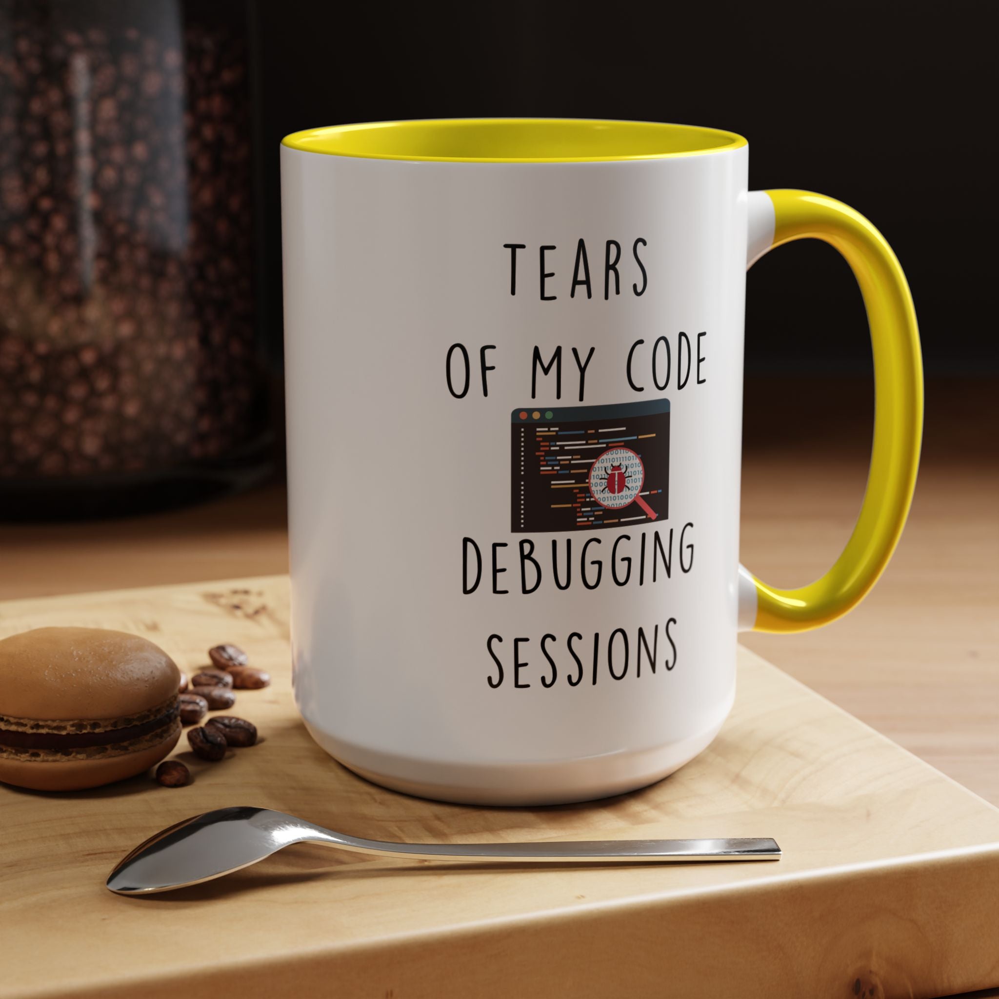 Funny Coffee Mug, Personalized Mug, Tears Of My Code Debugging Sessions, Accent Cup (11, 15oz), Sarcastic Mug,  Tea Cup, Gift Under 20